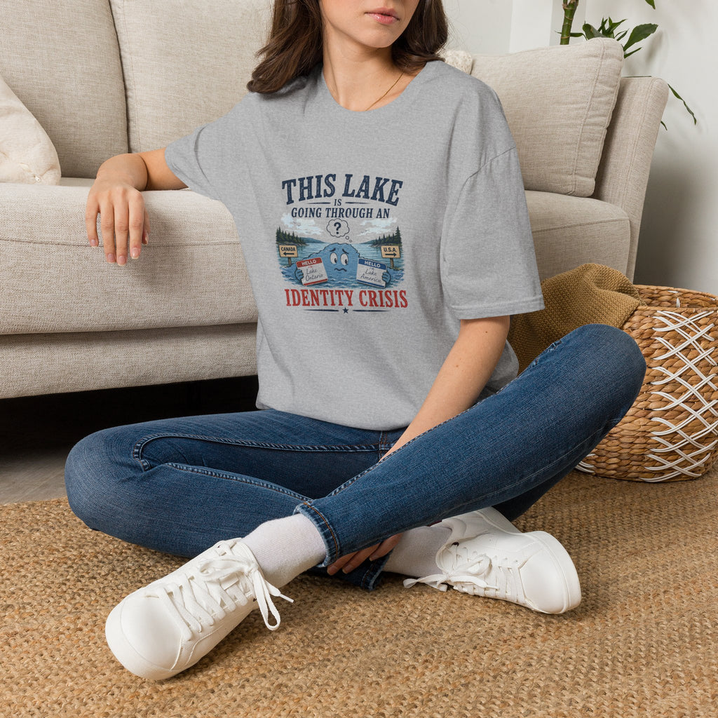 This Lake Is Going Through an Identity Crisis T-Shirt | Lake Ontario Lake America Humor