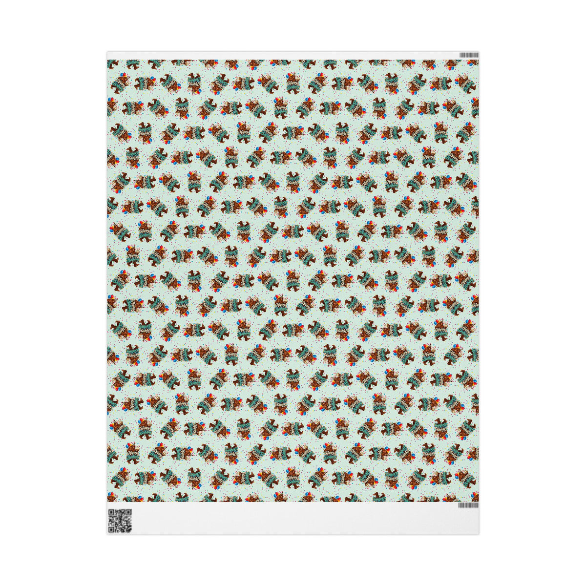 Happy Birthday Bigfoot Wrapping Paper | Sasquatch Birthday Gift Wrap