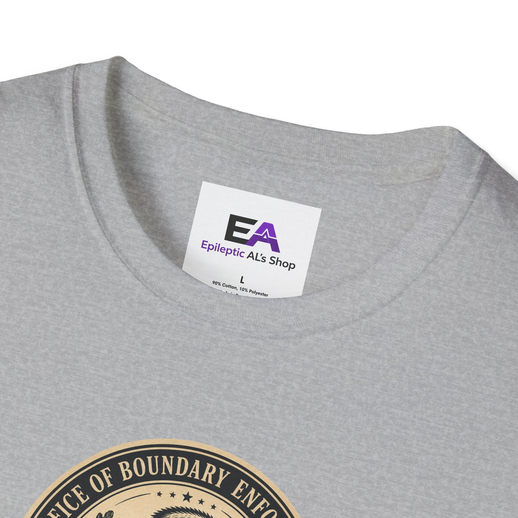 Office of Boundary Enforcement T-Shirt | Funny Cat Personal Space Tee