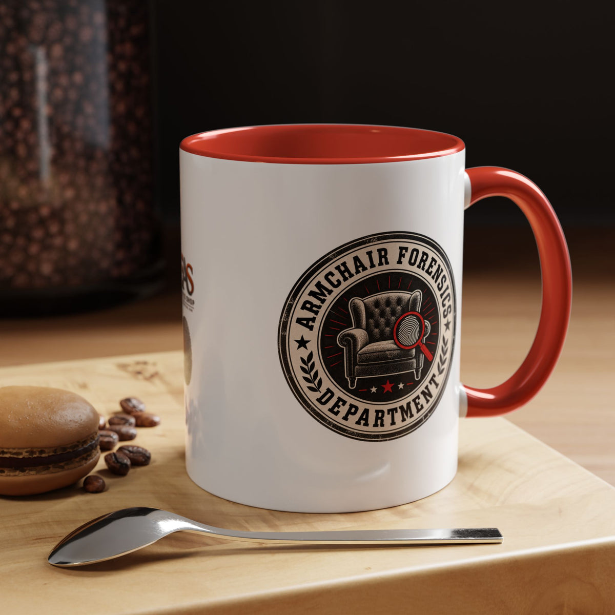 Armchair Forensics Department Accent Coffee Mug, True Crime Mug, 11 oz & 15 oz