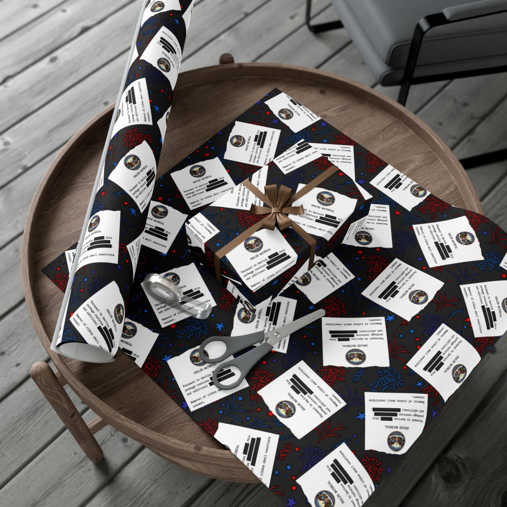 Classified Celebration Gift Wrap – Patriotic Parody Fireworks Wrapping Paper