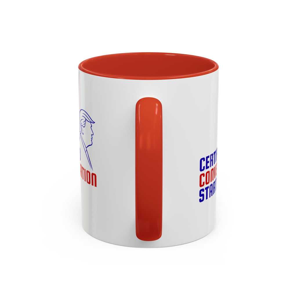 Certified Conversation Starter Mug | Political Parody Coffee Cup