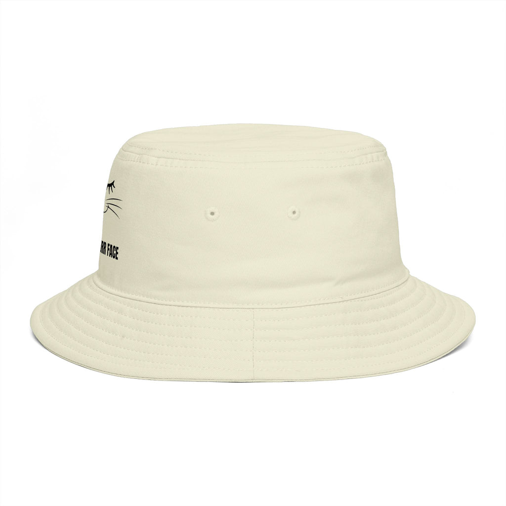 Resting Purr Face Embroidered Cat Bucket Hat