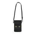 Black Cat Eyes Crossbody Phone Wallet | Minimalist Cat Phone Purse