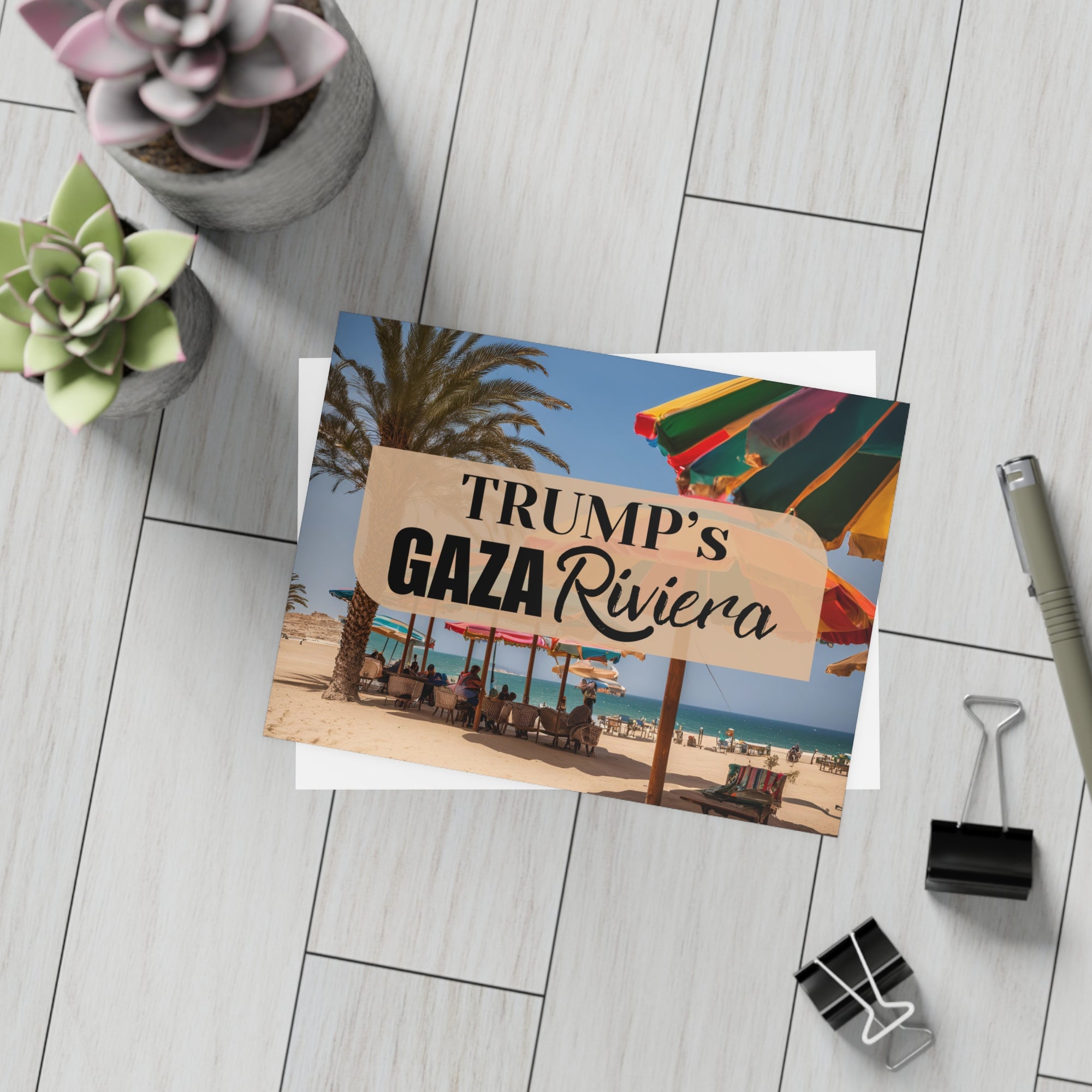 Trump’s Gaza Riviera Design Postcard Bundles with Envelopes