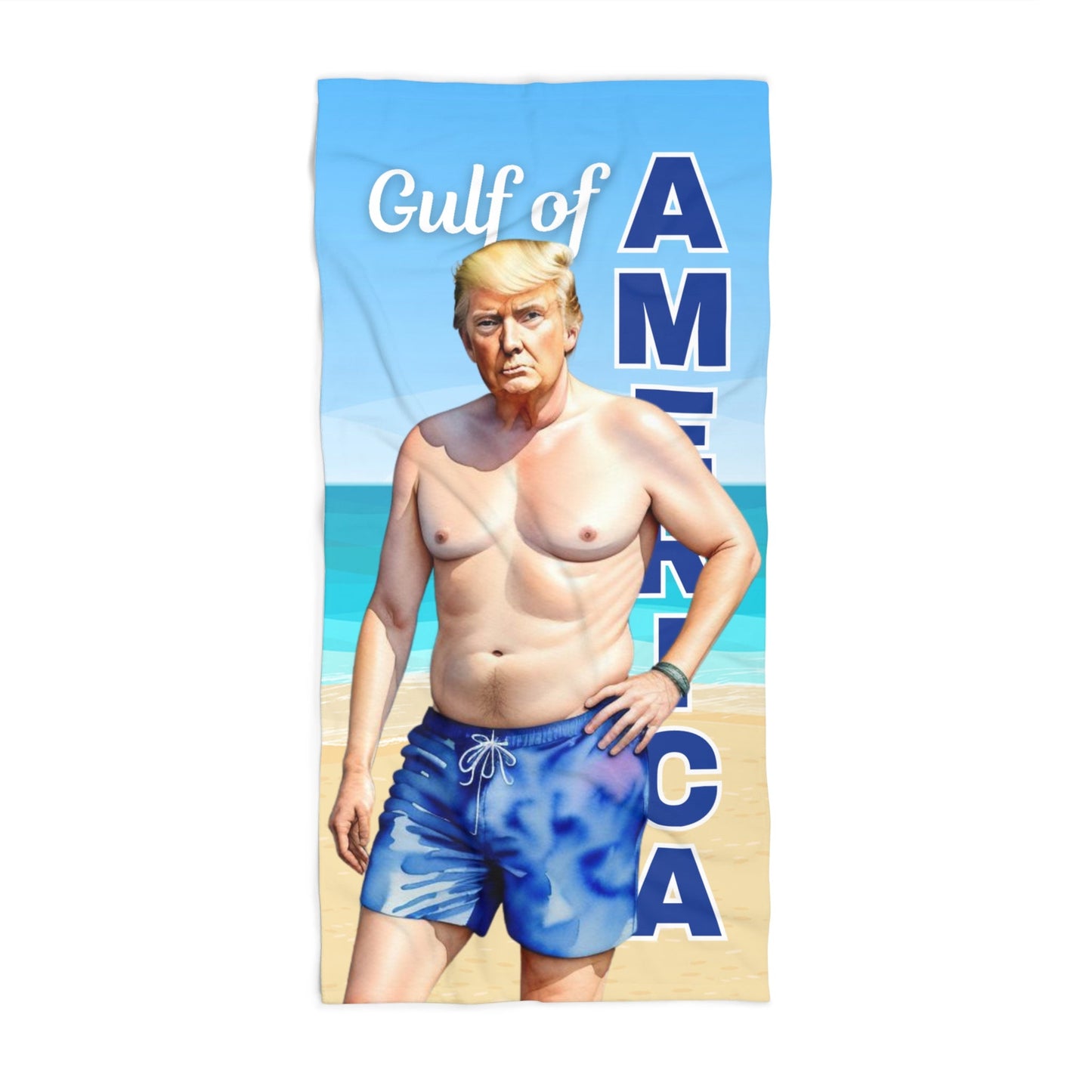 Gulf of America Beach Towel - Fun & Quirky Summer Towel for Beach Lovers