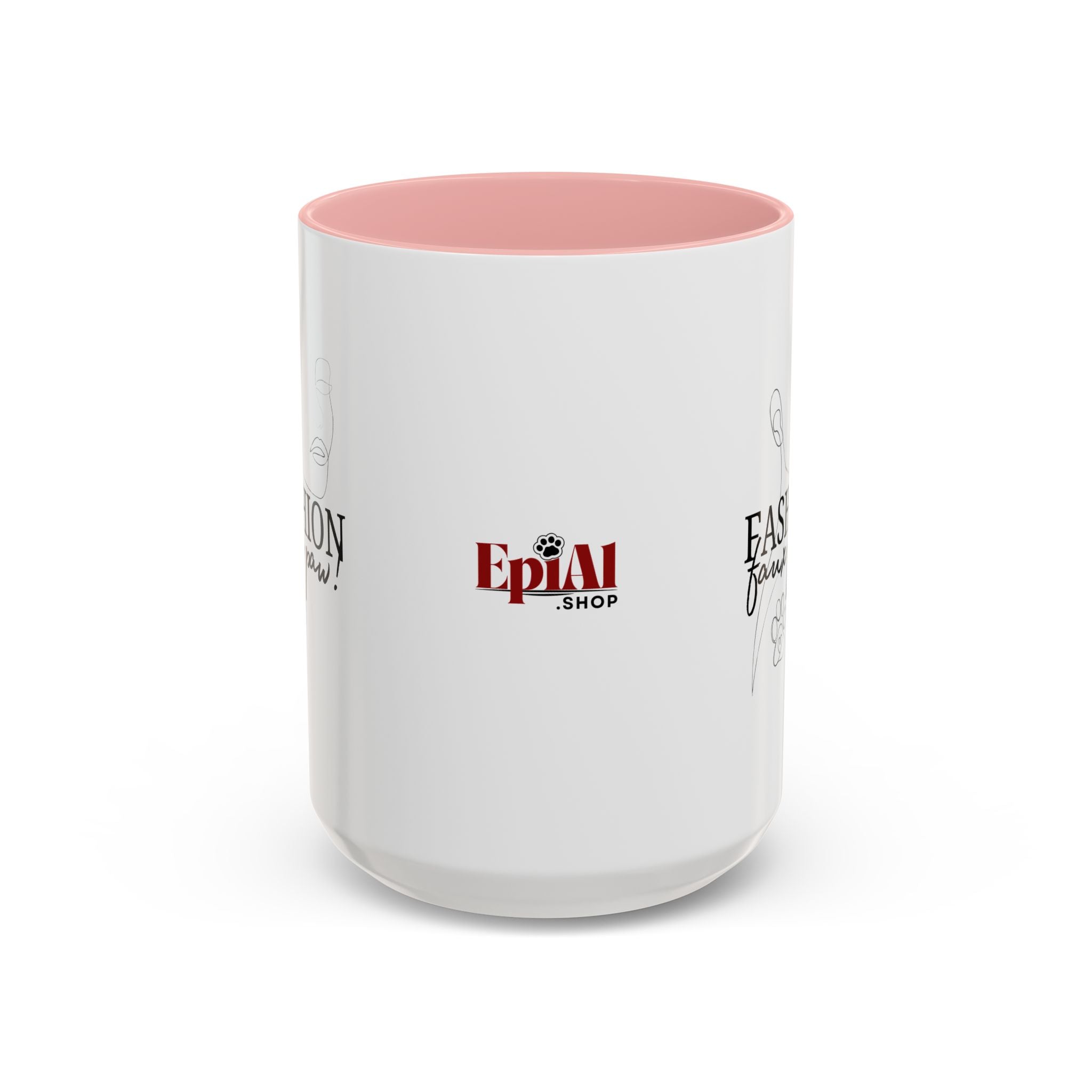Photo depicting the ​Fashion Faux Paw Accent Coffee Mug (11, 15oz) from EpiAl's Shop.