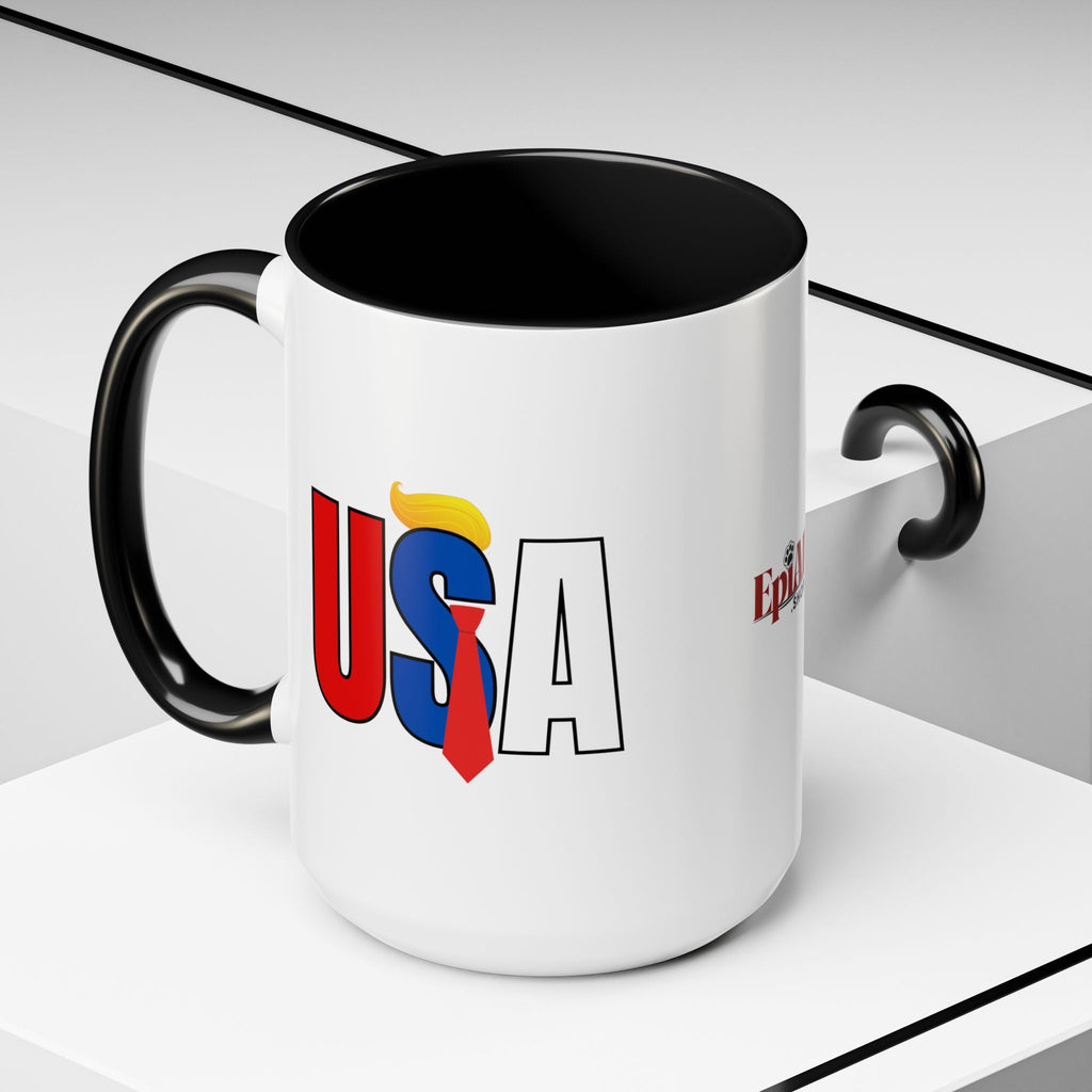 Trump USA Accent Coffee Mug Printify