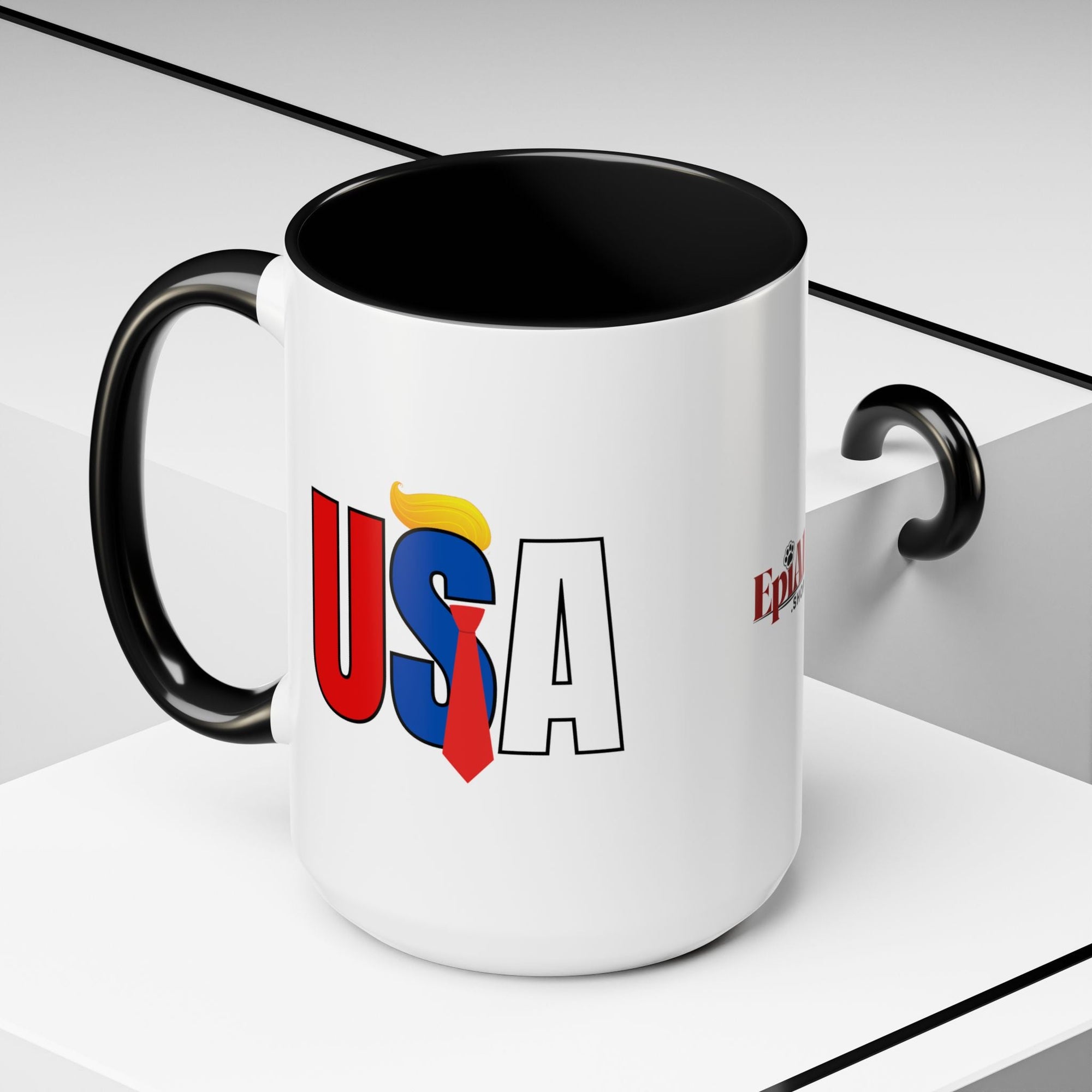 Trump USA Accent Coffee Mug Printify
