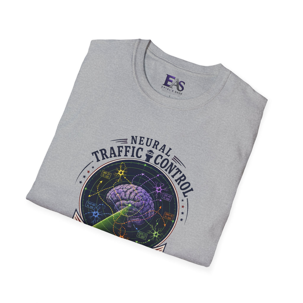 Neural Traffic Control T-Shirt | Brain Radar Graphic Tee