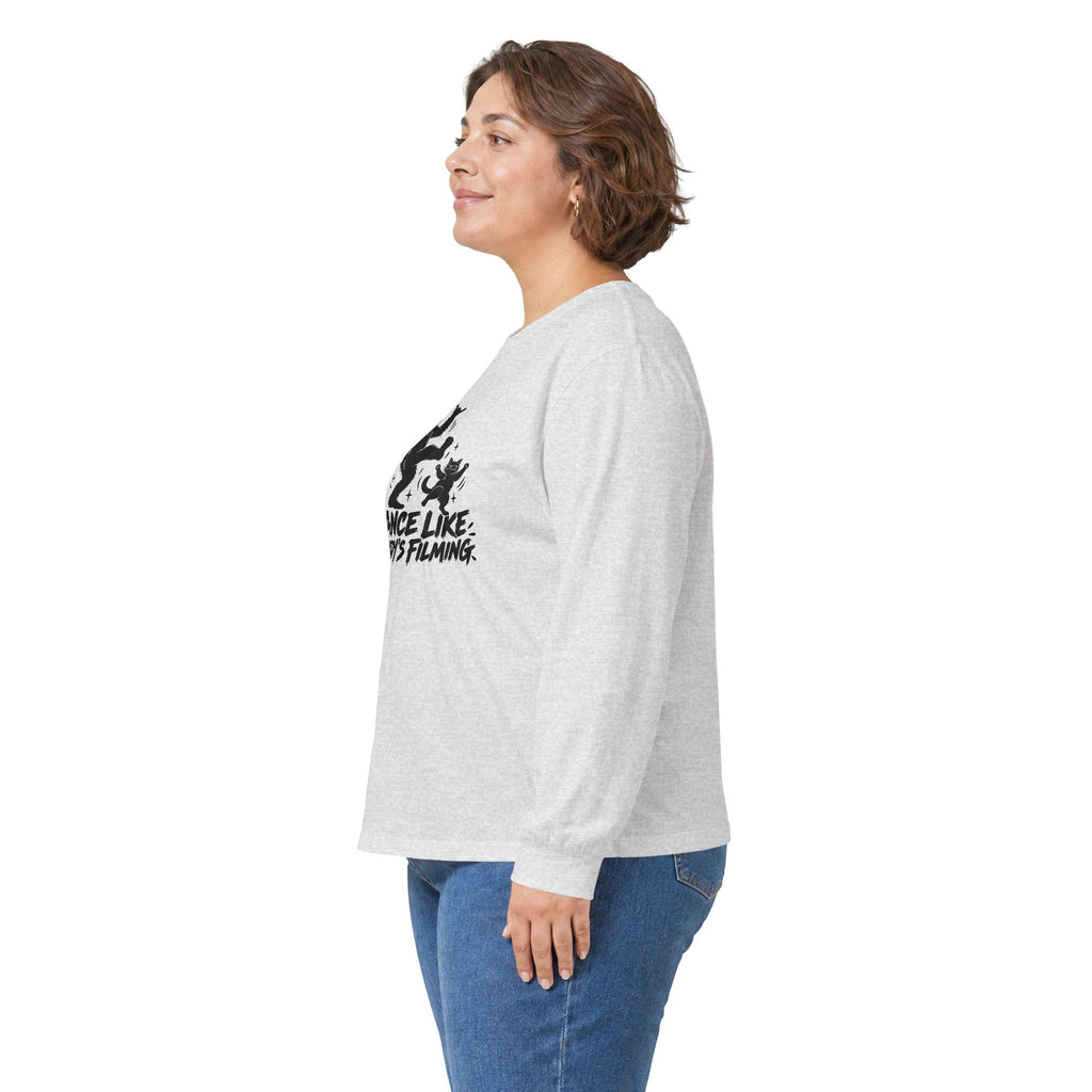 Dance Like Nobody's Filming | Bigfoot & Cat Long Sleeve T-Shirt