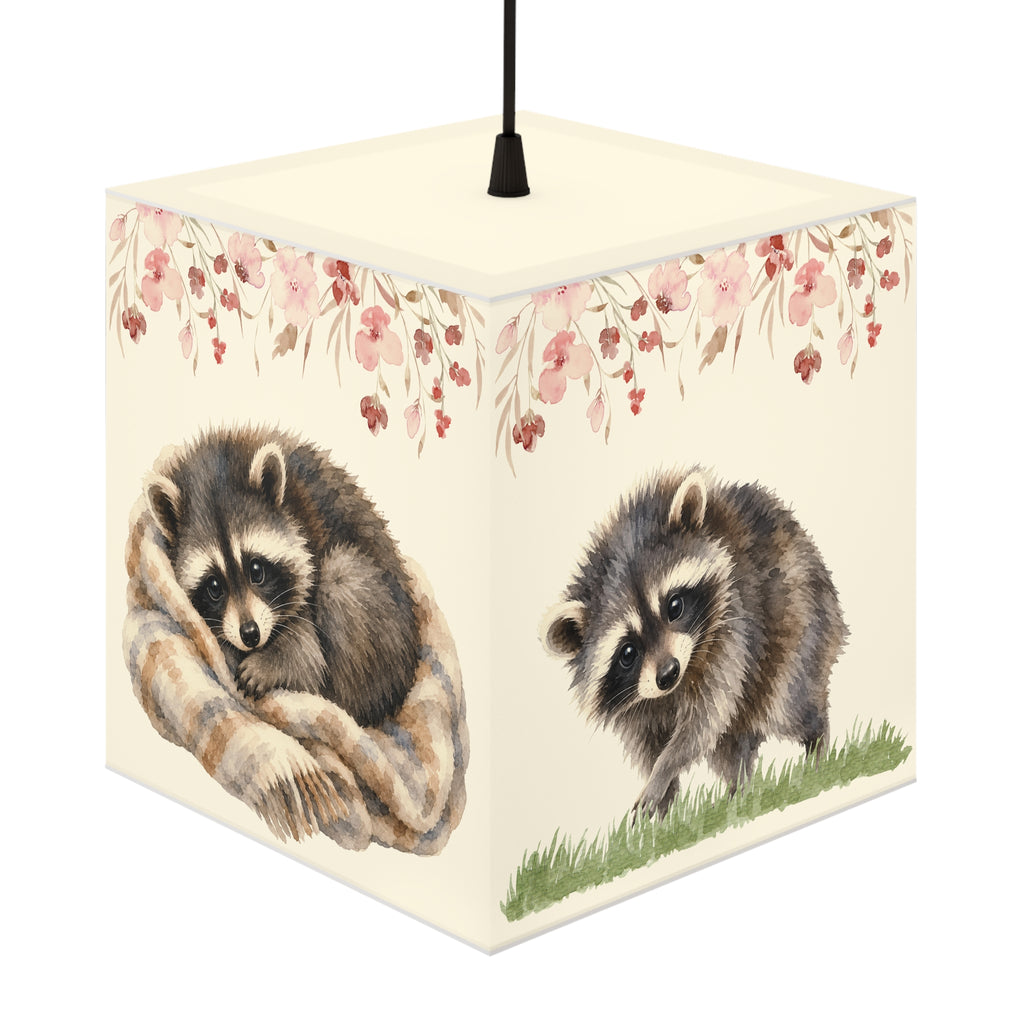 Jimothy Mood Collection Cube Lamp – Curious, Cozy, Unbothered & Happy Watercolor Raccoon Light