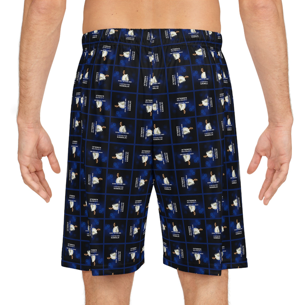 Stylish Basketball Shorts with Voted for Kamala Pattern
