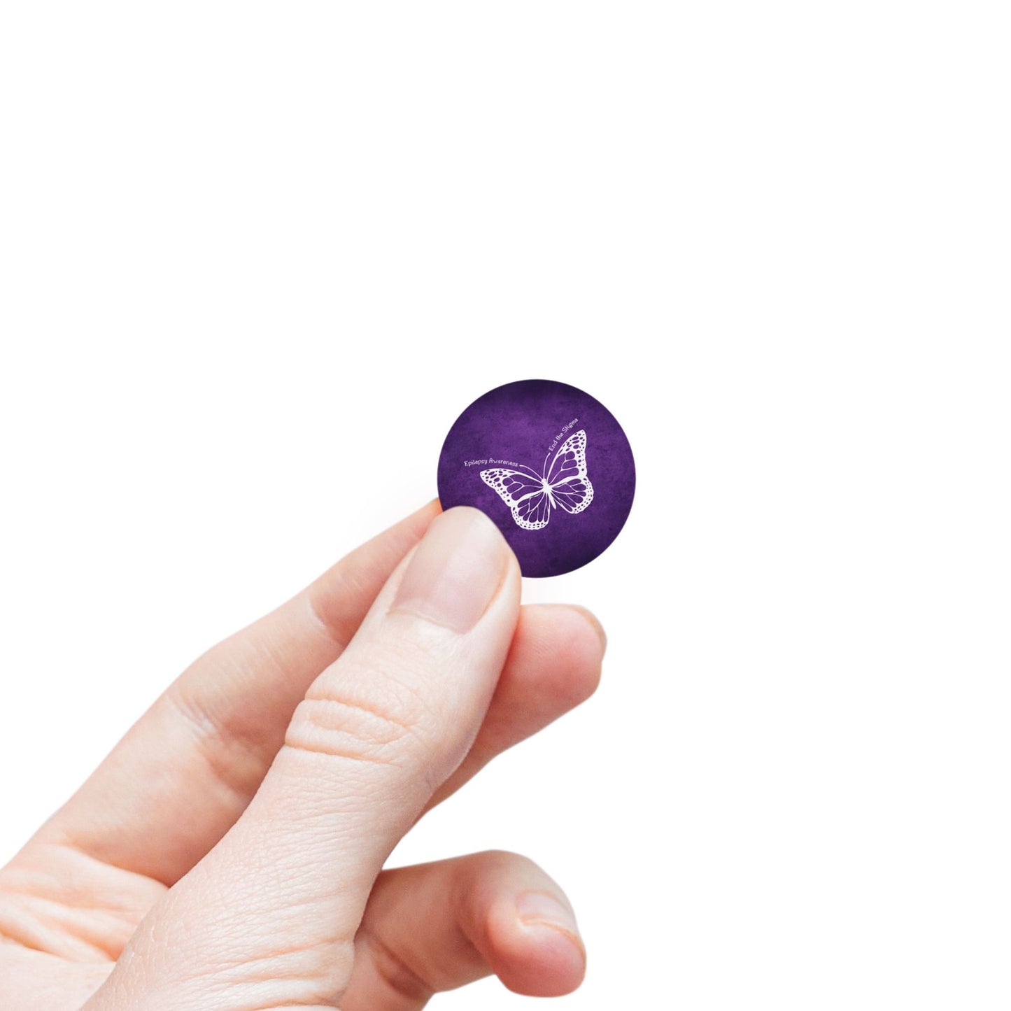 Butterfly Epilepsy Awareness Round Sticker Rolls
