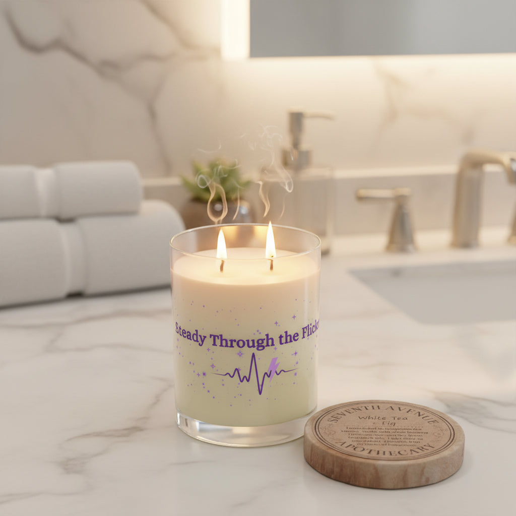 Steady Through the Flicker Candle – Neurostrong Epilepsy Awareness Soy Candle