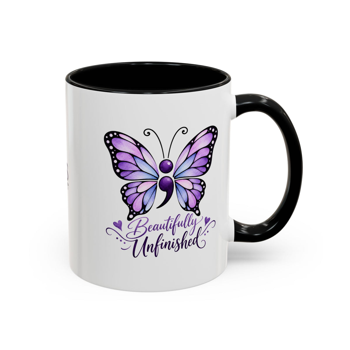 Beautifully Unfinished Semicolon Suicide Awareness Mug
