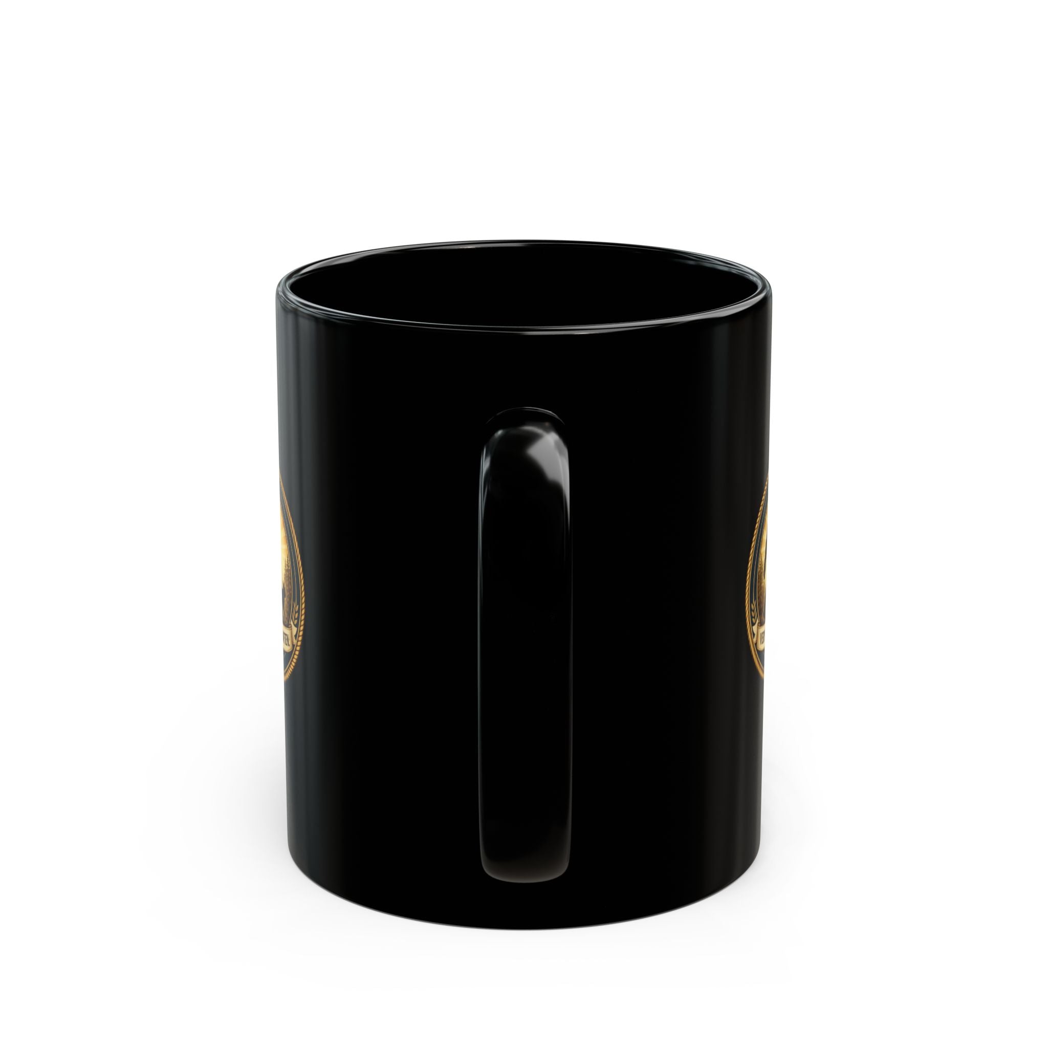 Very Rare. Seen Often. Black Ceramic Coffee Mug