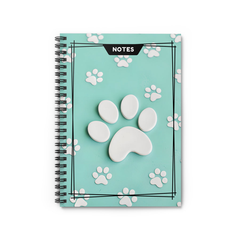 3D Cat Paw Spiral Notebook for Students or Cat Lovers