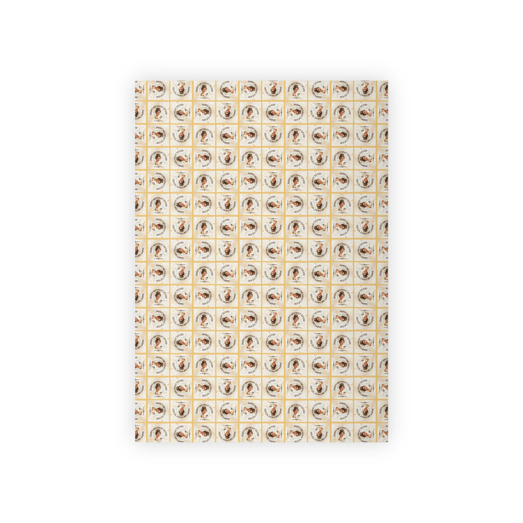 Golden Cat Lady Birthday Gift Wrapping Paper Roll