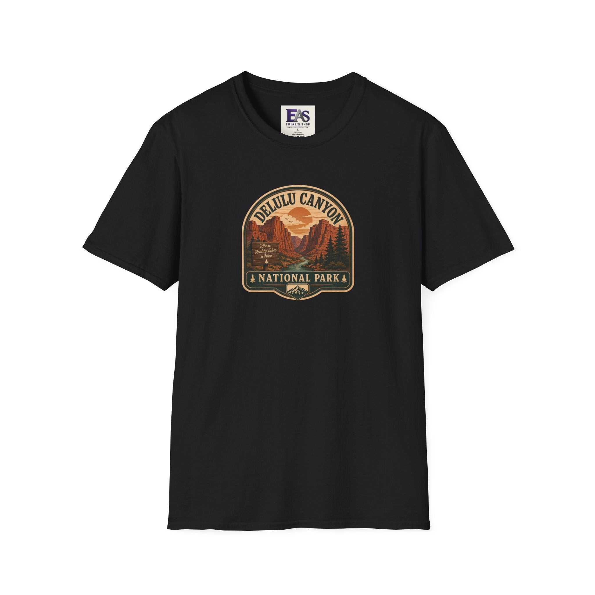 Delulu Canyon National Park Unisex T-Shirt | Funny Retro National Park Parody Tee