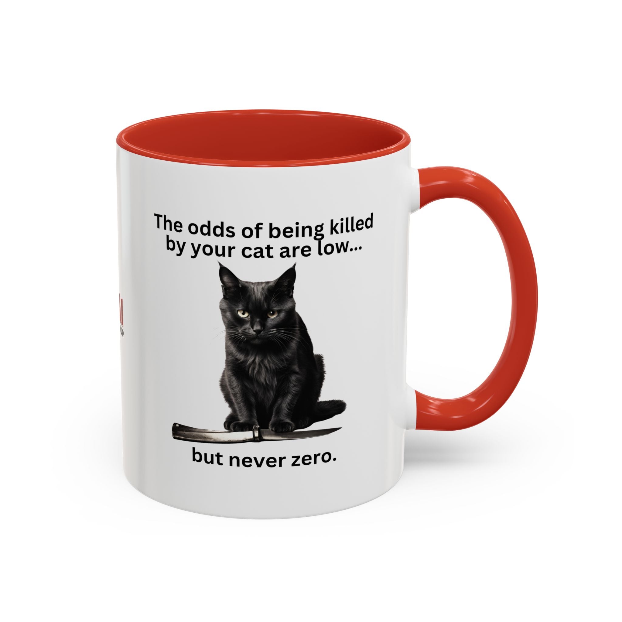 Photo depicting the ​Killer Cat Odds Accent Coffee Mug (11, 15oz) from EpiAl's Shop.