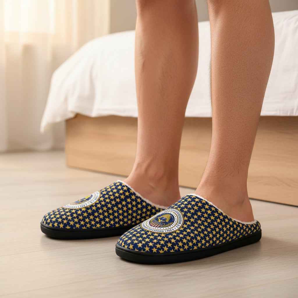 Men's U.S. Bureau of Sock & Slipper Affairs Slippers – Faux Seal House Shoes