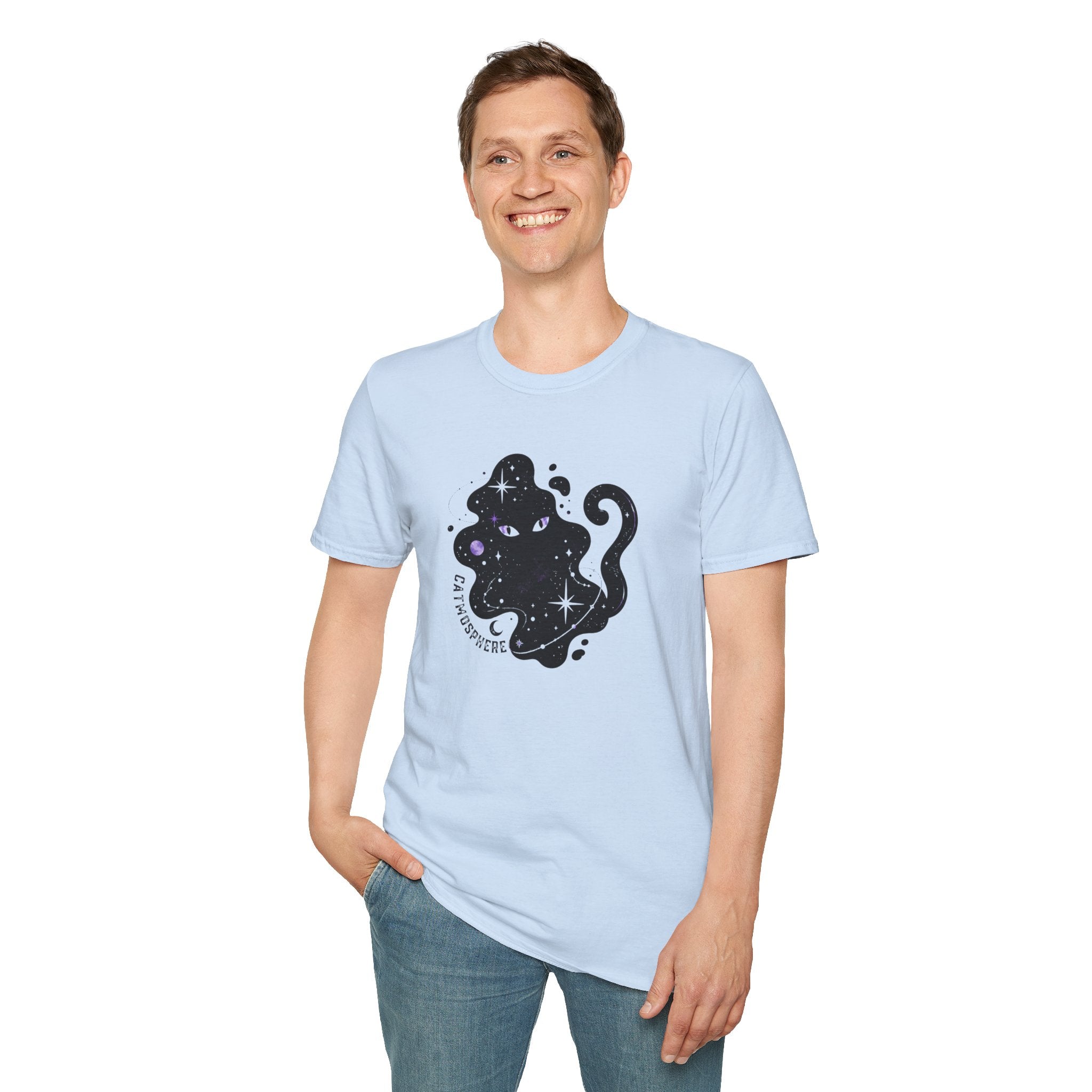 Catmosphere Cosmic Cat T-Shirt | Celestial Black Cat Graphic Tee