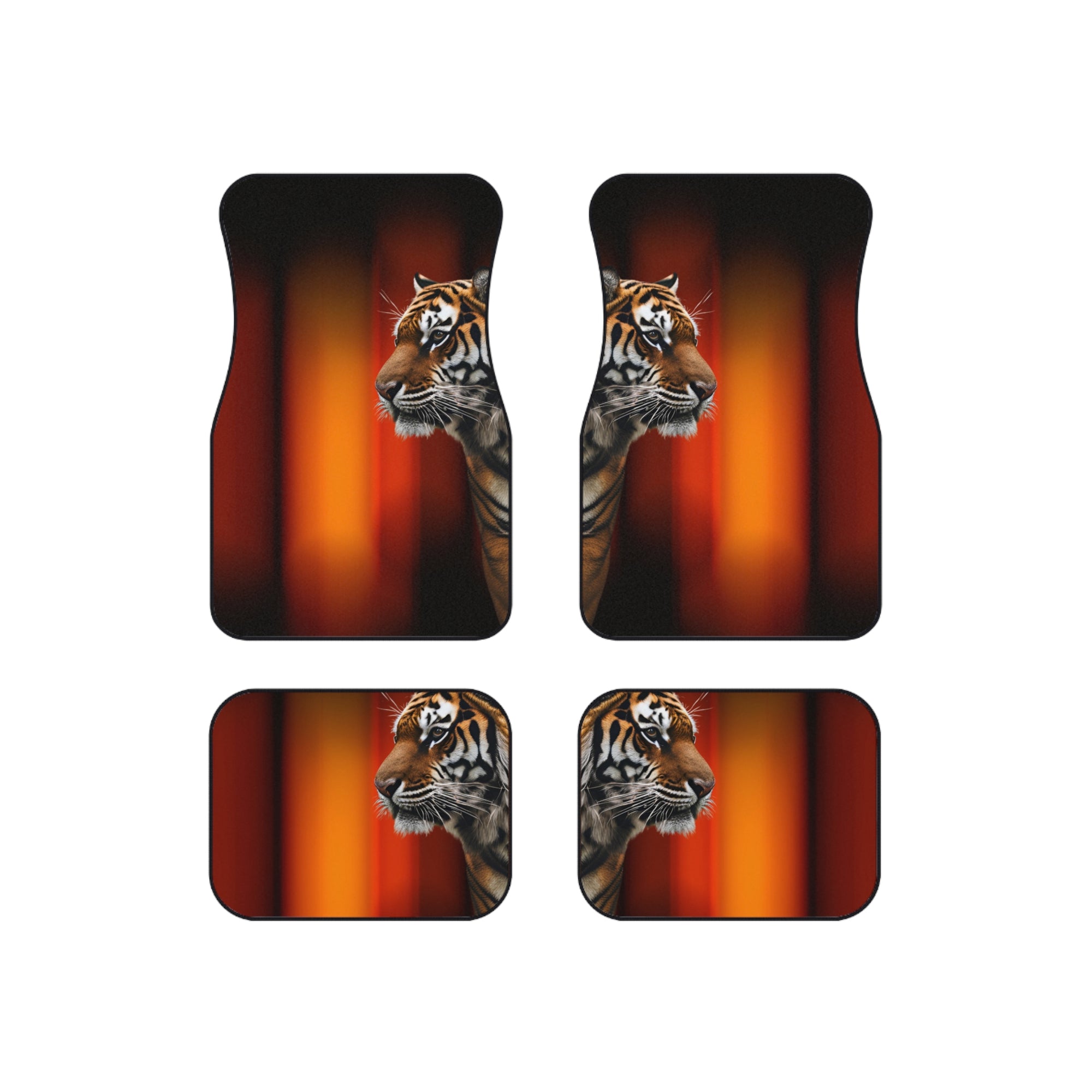 Majestic Tiger Car Mats - Set of 4 | Durable Auto Accessories for Nature Lovers