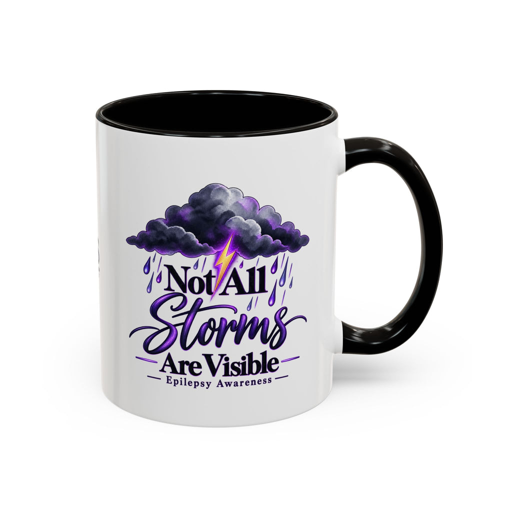 Not All Storms Are Visible Epilepsy Awareness Mug | Purple Storm Cloud Coffee Cup (11oz/15oz)