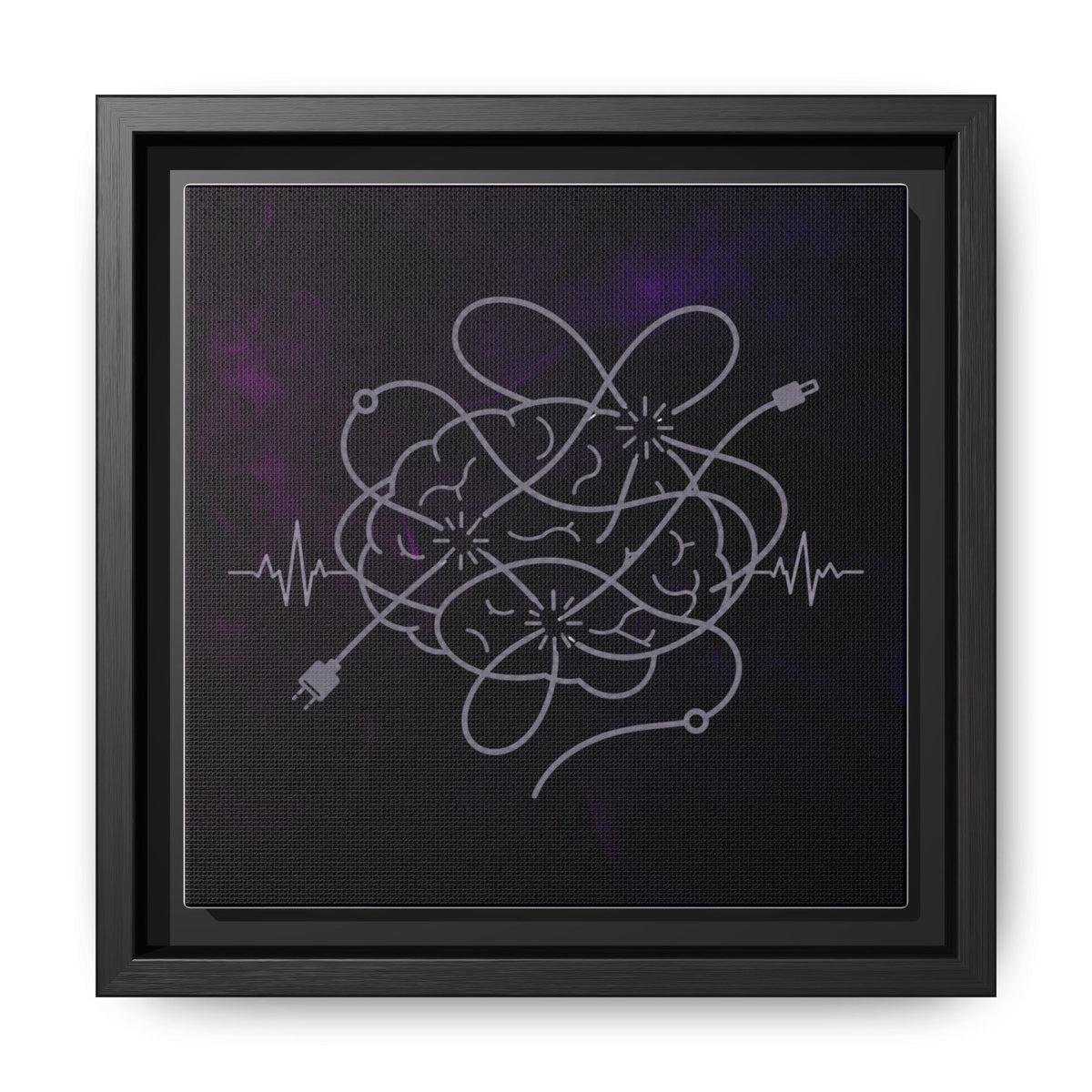 Tangled Brain Epilepsy Awareness Framed Canvas Print