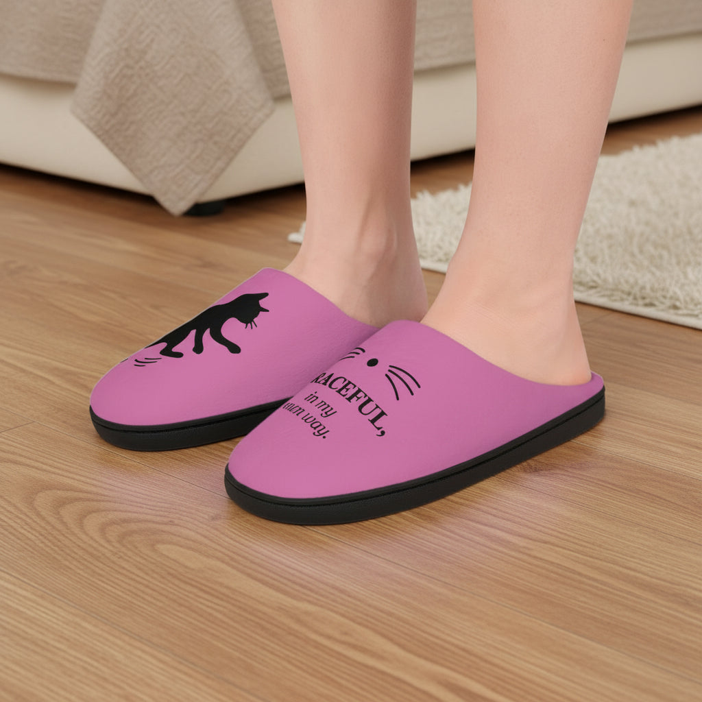 Women’s “Graceful… In My Own Way” Cat Slippers