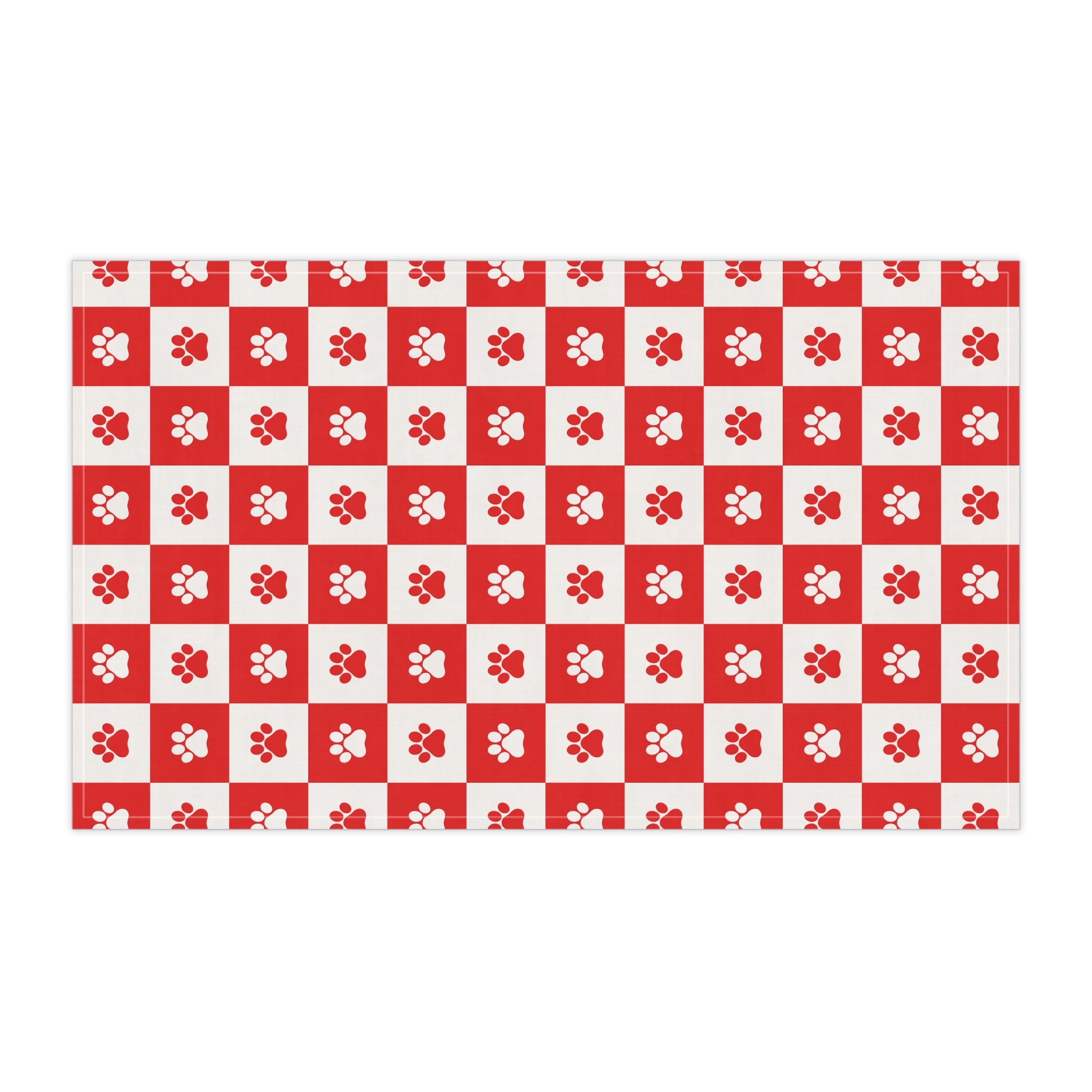 Red & White Paws Tea Towels (cotton, poly) - EpiAl's Shop