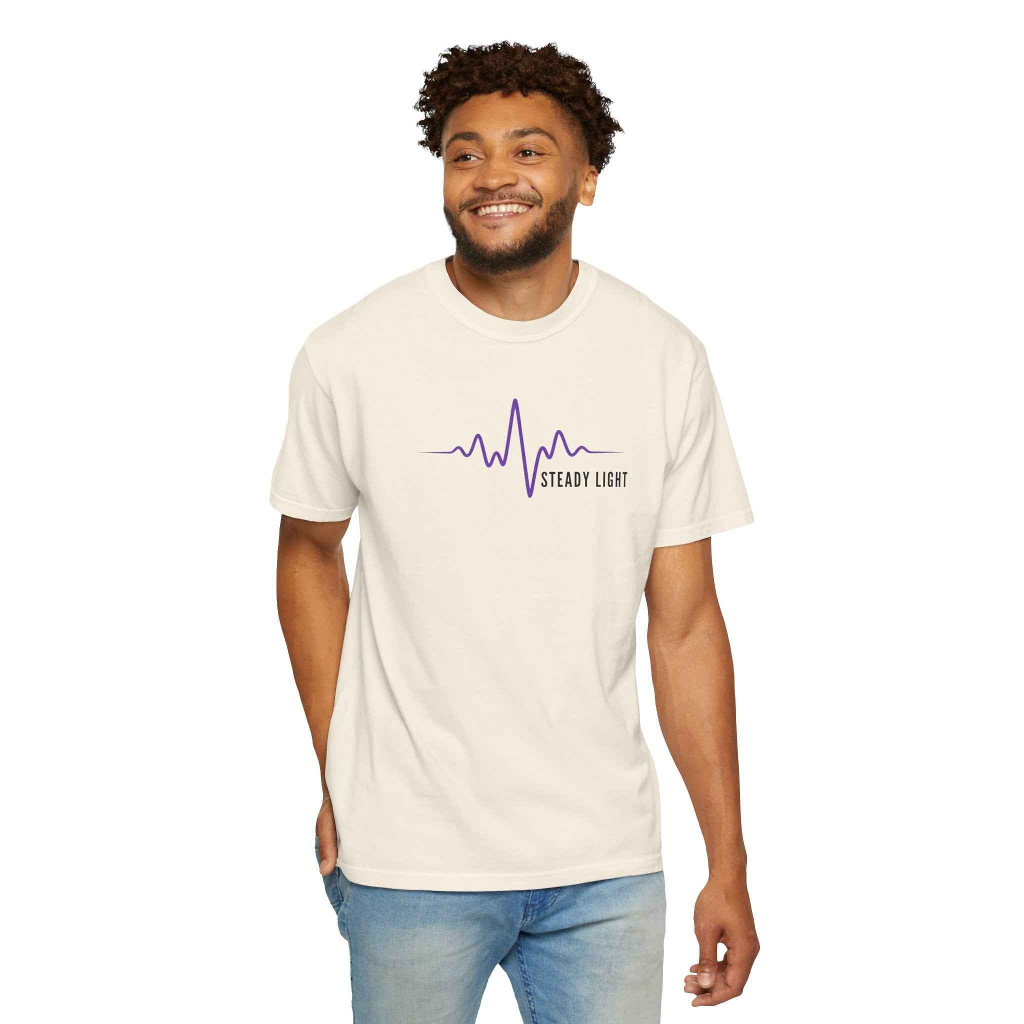 Steady Light EEG Wave T-Shirt – Minimal Epilepsy Awareness Graphic Tee