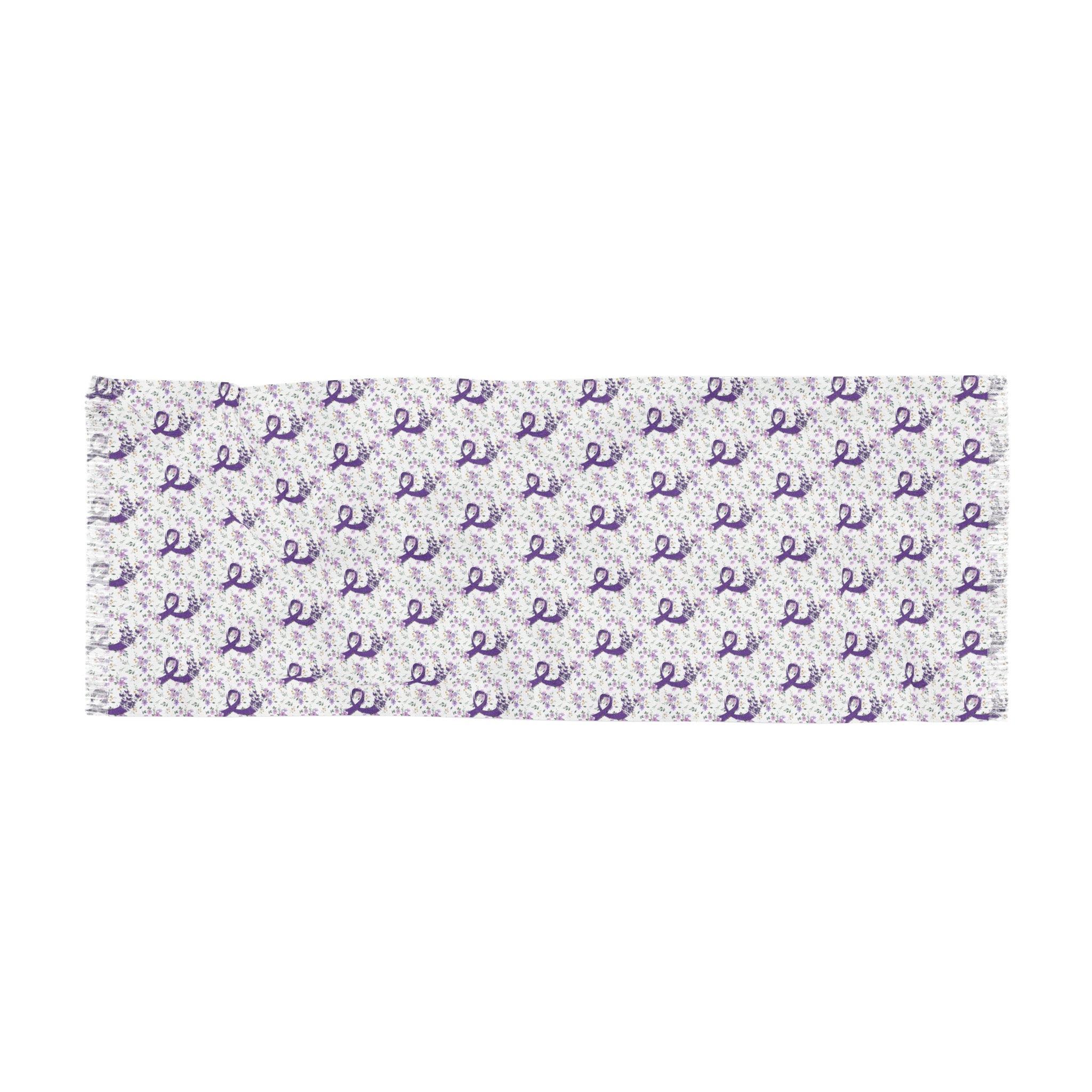 Purple Flowers Epilepsy Awareness Light Scarf - EpiAl's Shop