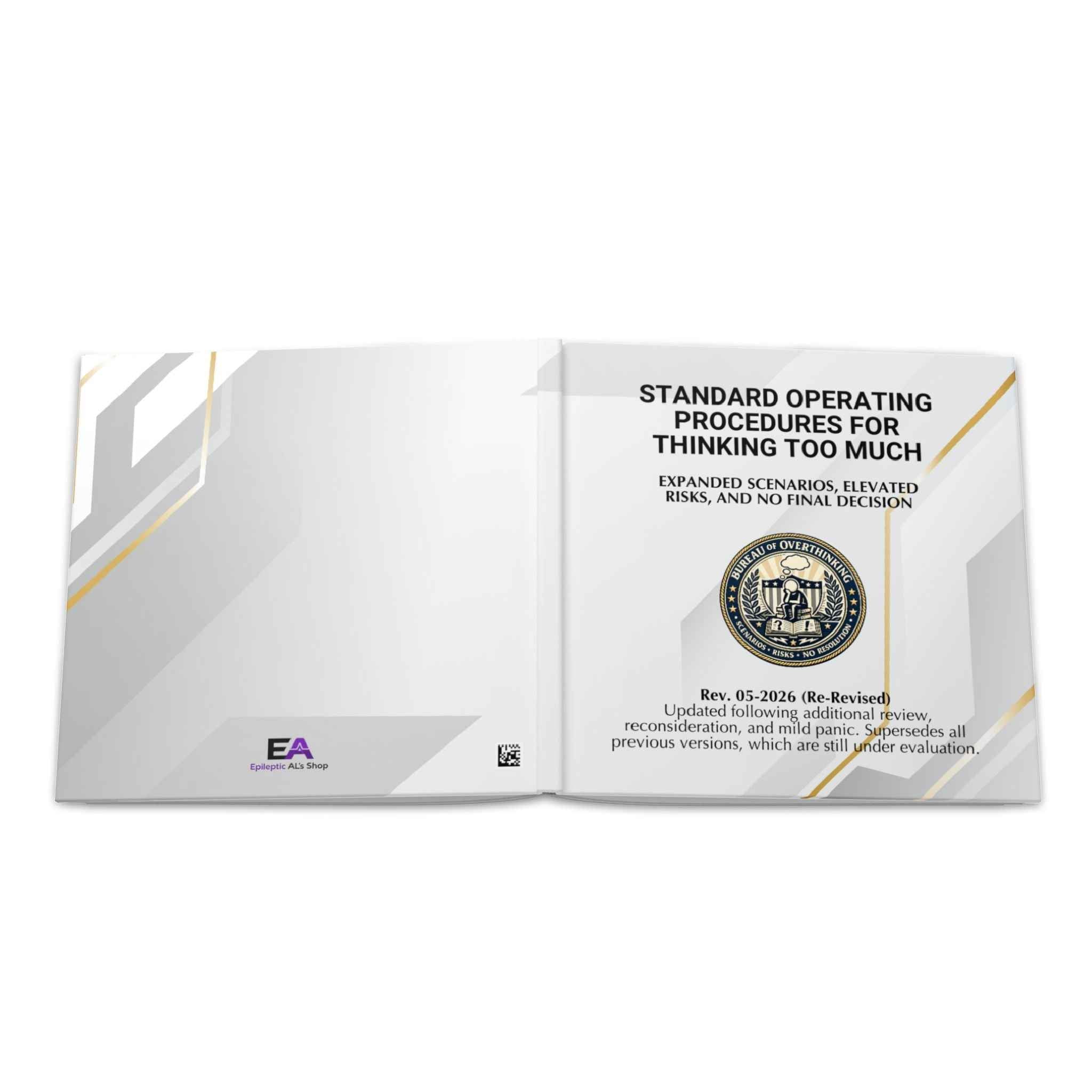 Standard Operating Procedures for Thinking Too Much - Hardcover Parody Manual