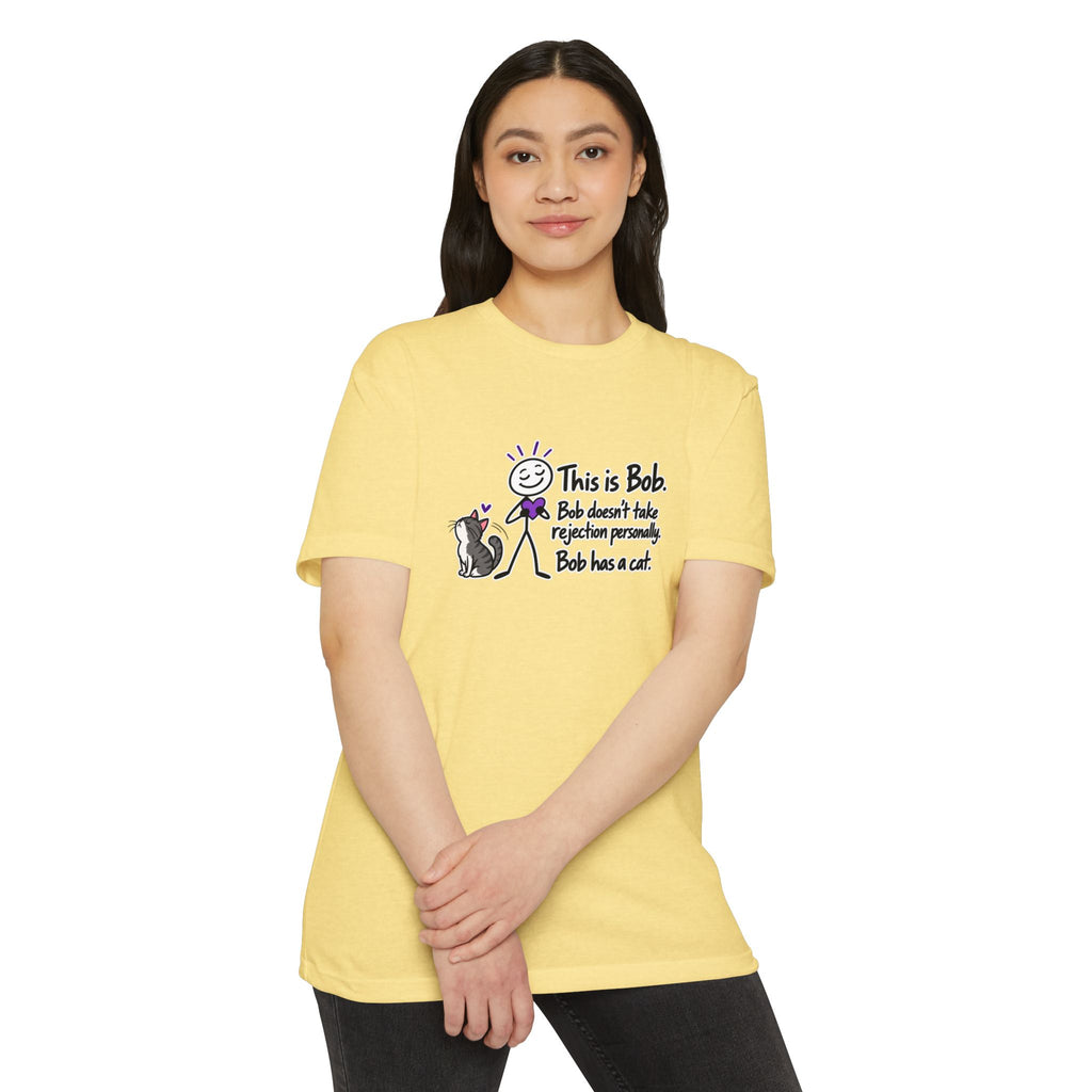 This Is Bob. Bob Has a Cat. Funny Cat Lover T-Shirt | Cat Humor Tee