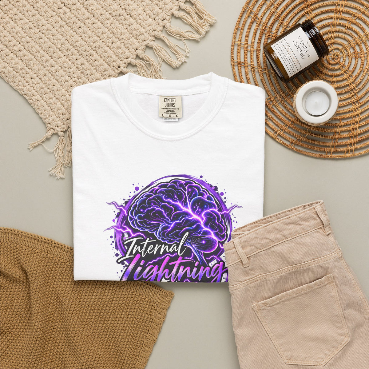Internal Lightning Epilepsy Awareness Garment-Dyed T-Shirt