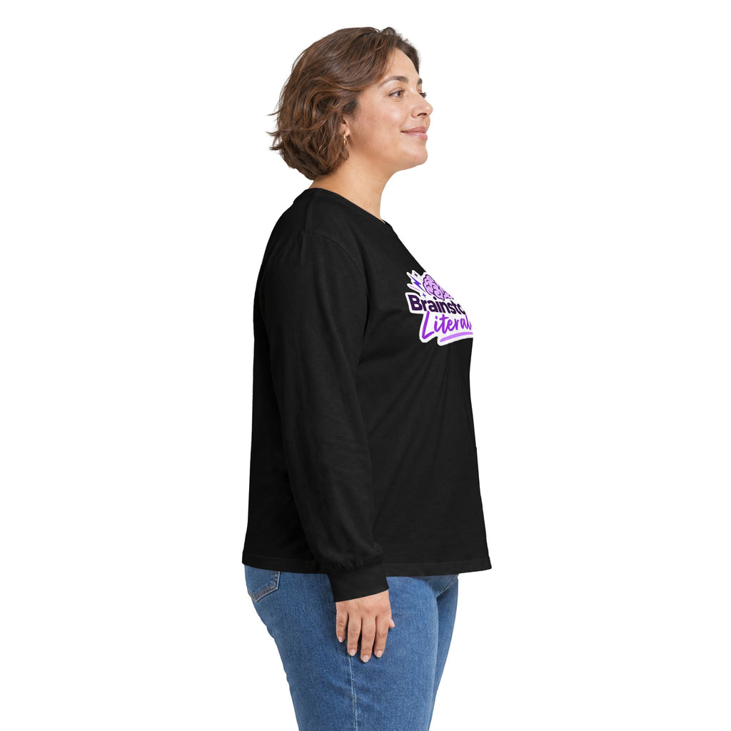 Brainstorm, Literally Epilepsy Awareness Long Sleeve Shirt | Purple Brain Epilepsy Tee