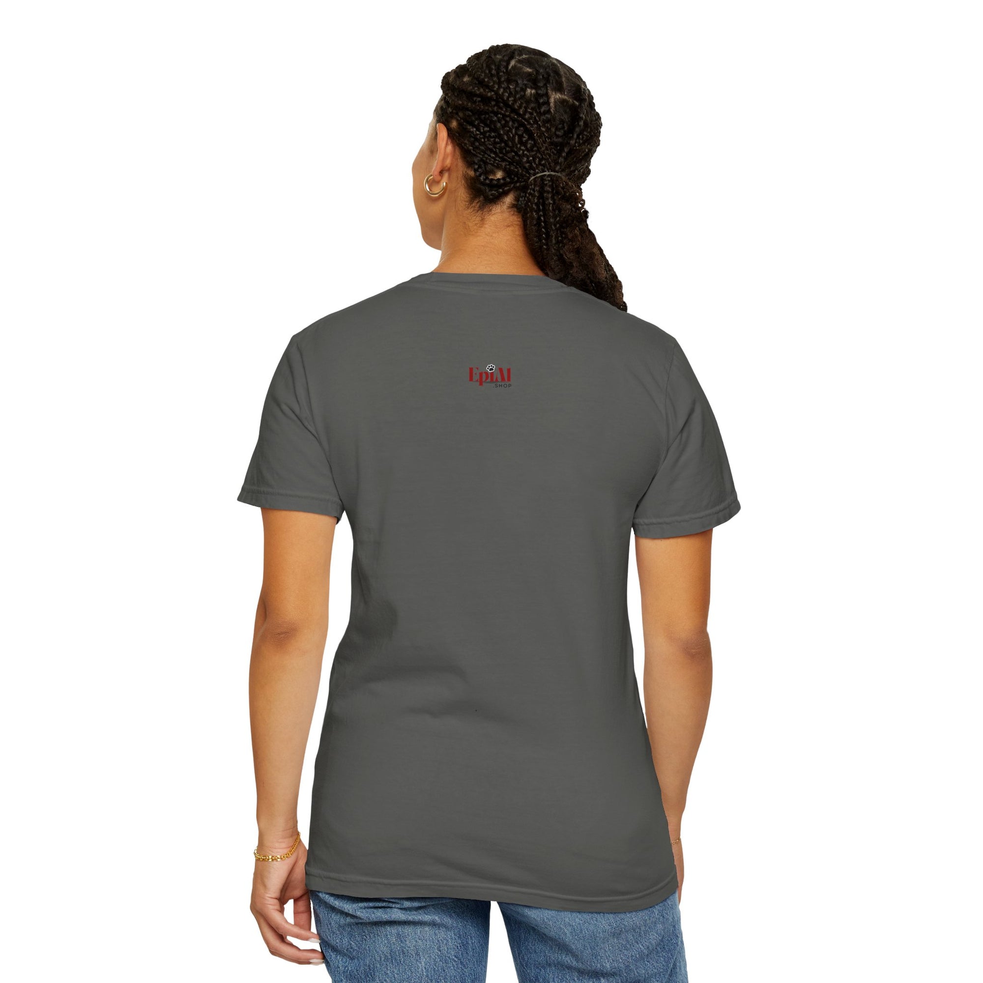 Patriotic Cartoon T-Shirt - Unisex Garment-Dyed Tee with Trump Design