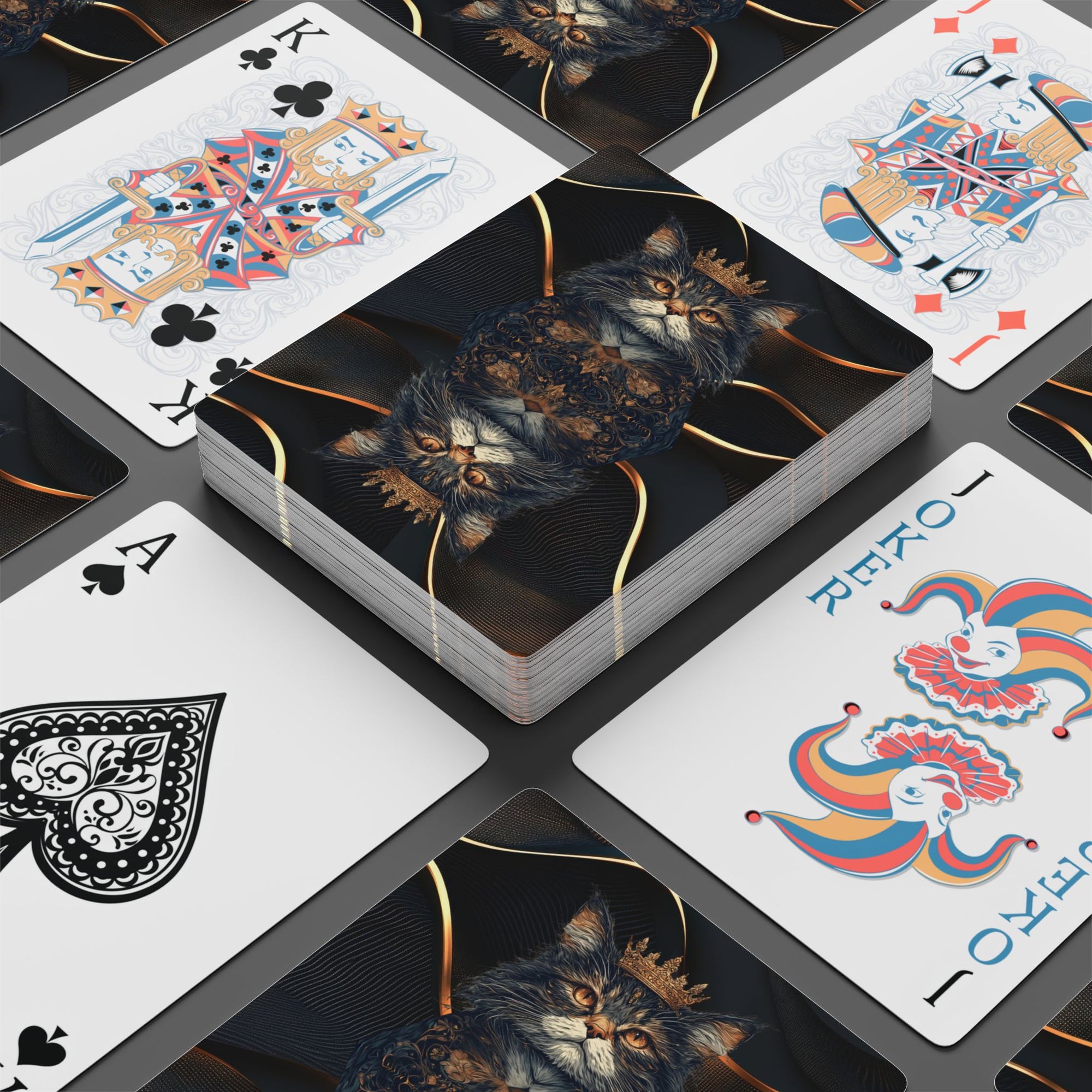 King Cat Poker Playing Cards, Perfect for Game Nights