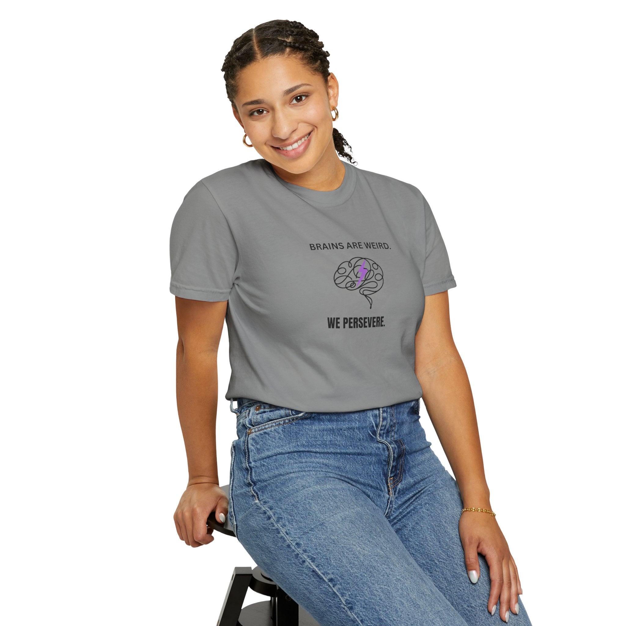 Brains Are Weird. We Persevere. – Epilepsy Awareness T-Shirt