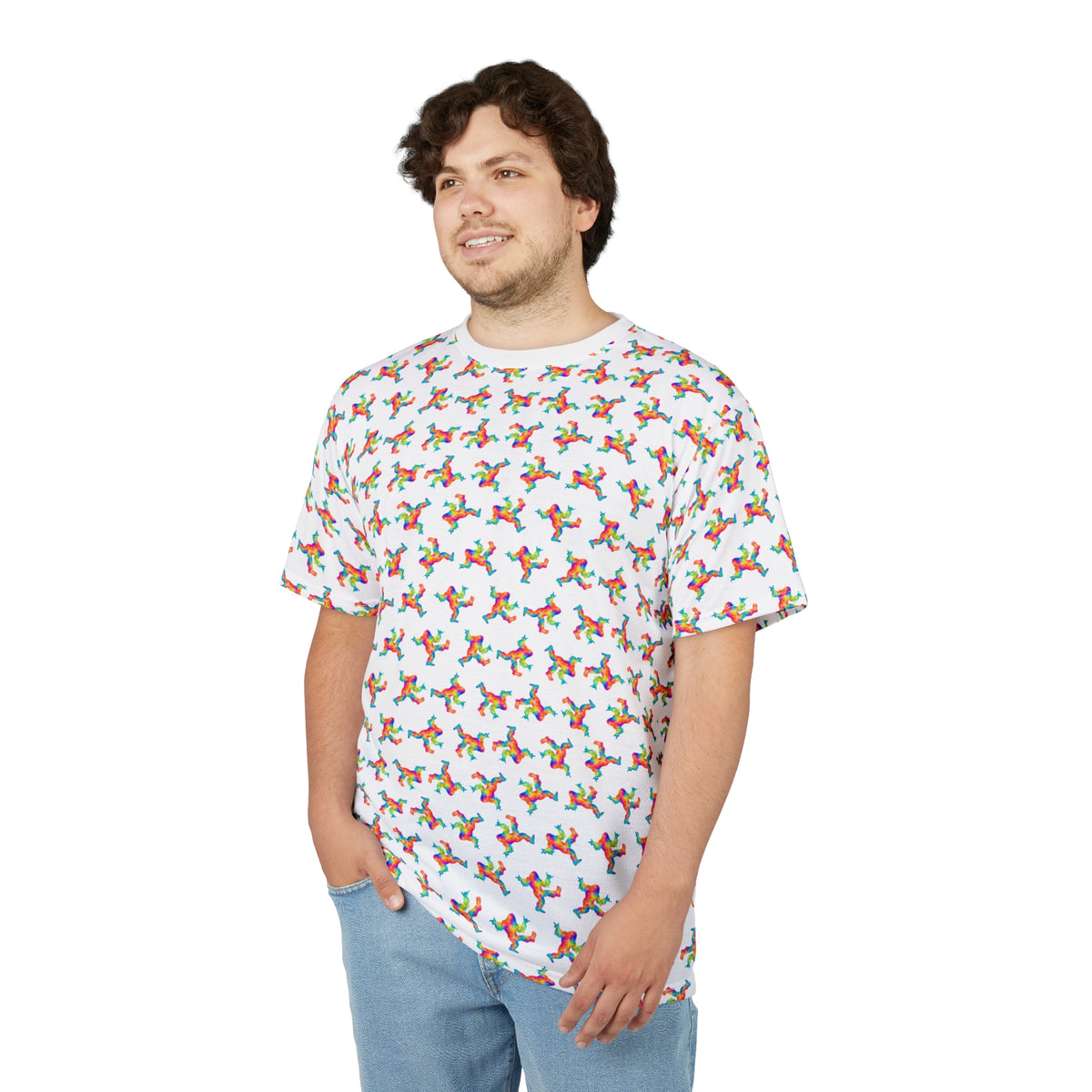 Psychedelic Bigfoot All-Over Print T-Shirt | Rainbow Sasquatch