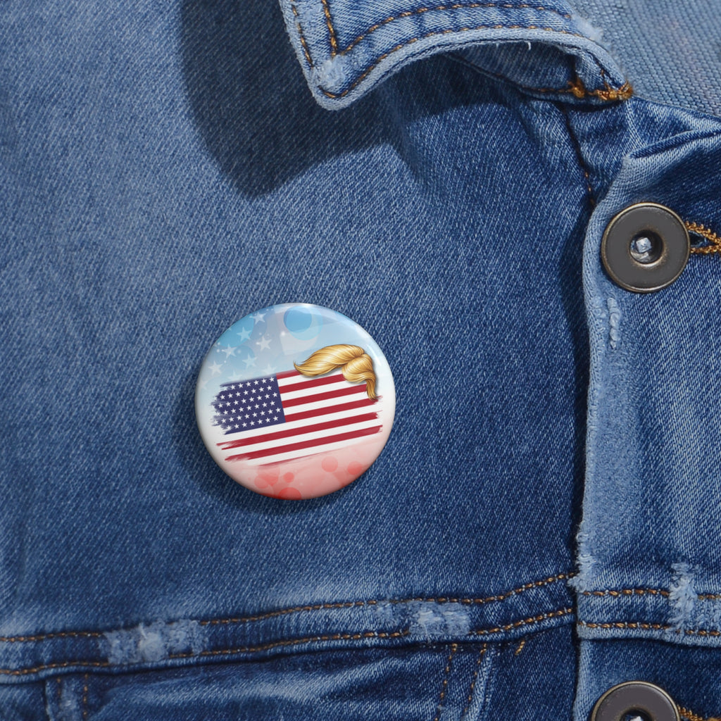Stars, Stripes & Swoop | Subtle Political Parody Pinback Button