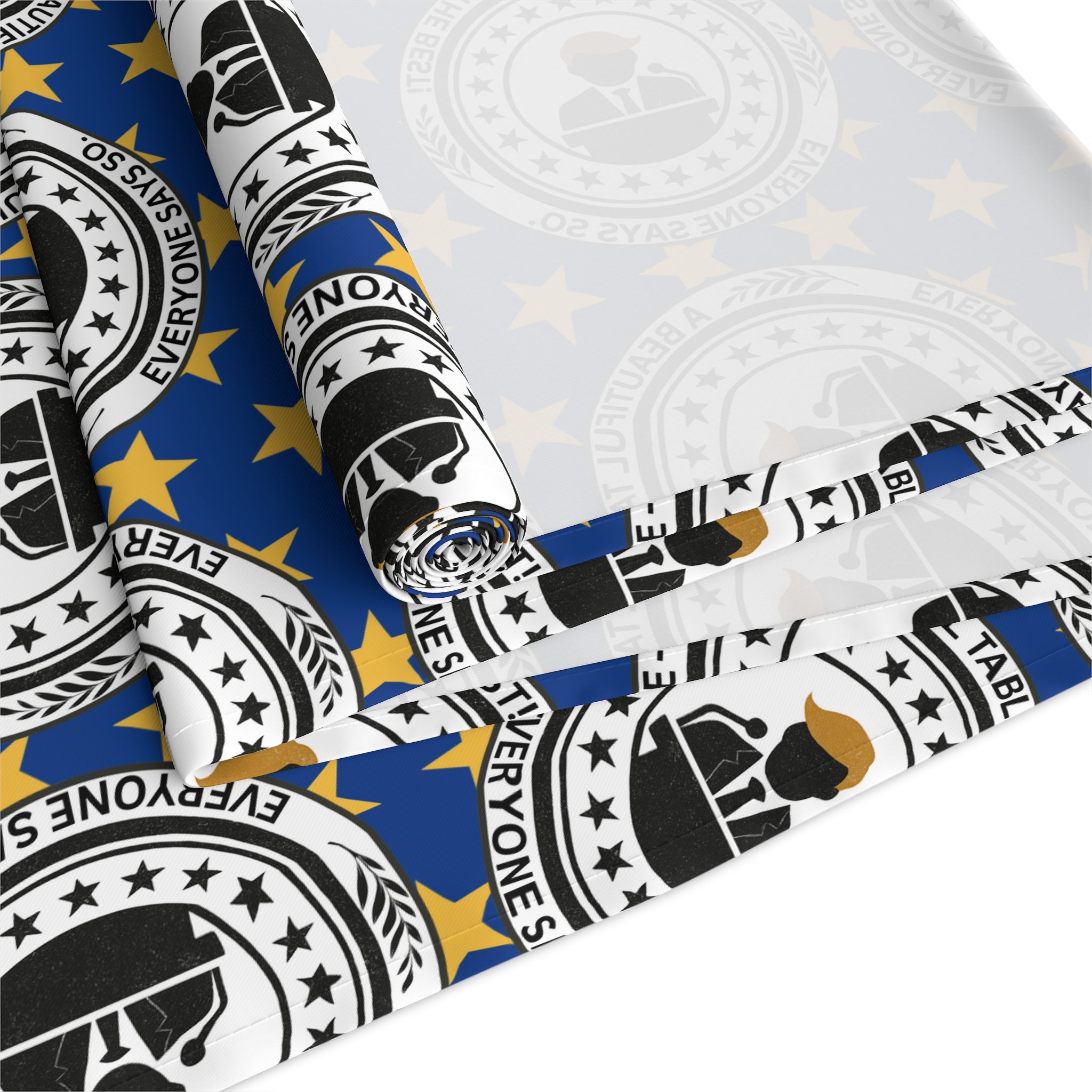 A Beautiful Table Table Runner – Faux Official Parody Seal Pattern