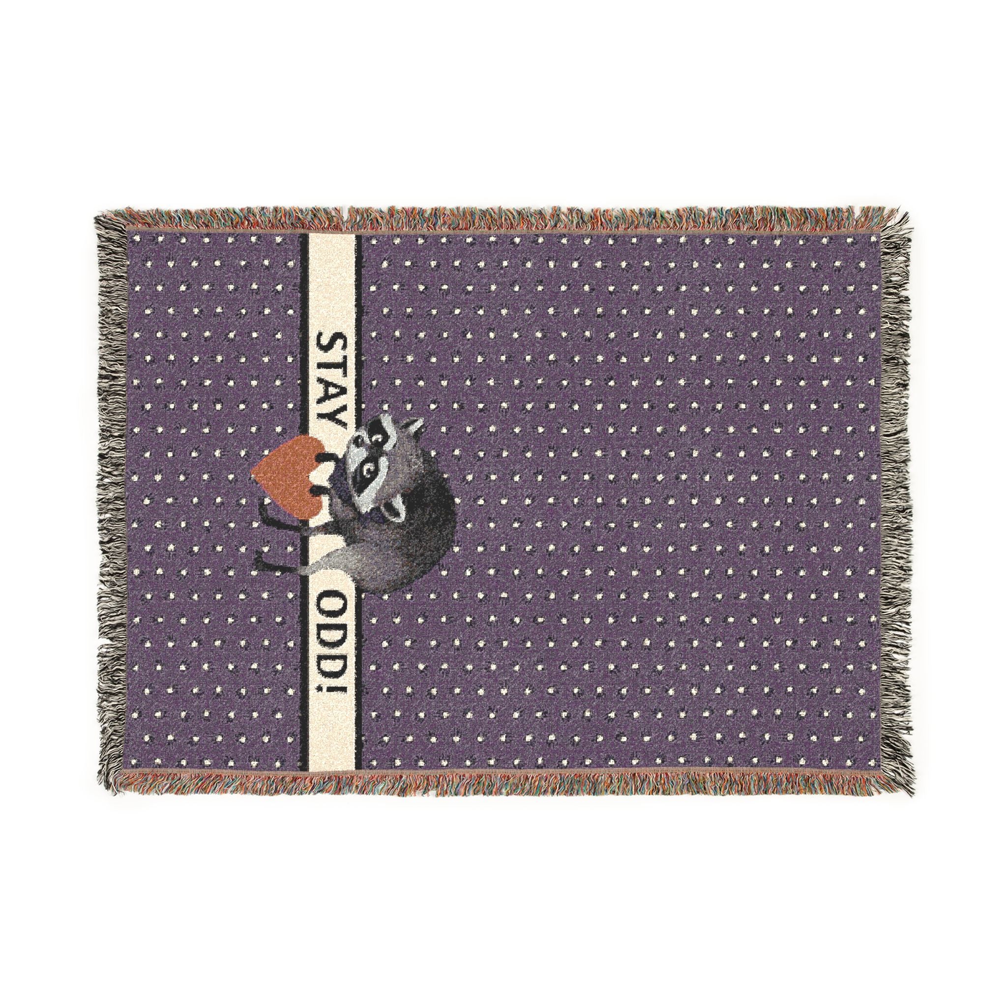Stay Odd Jimothy Woven Cotton Blanket