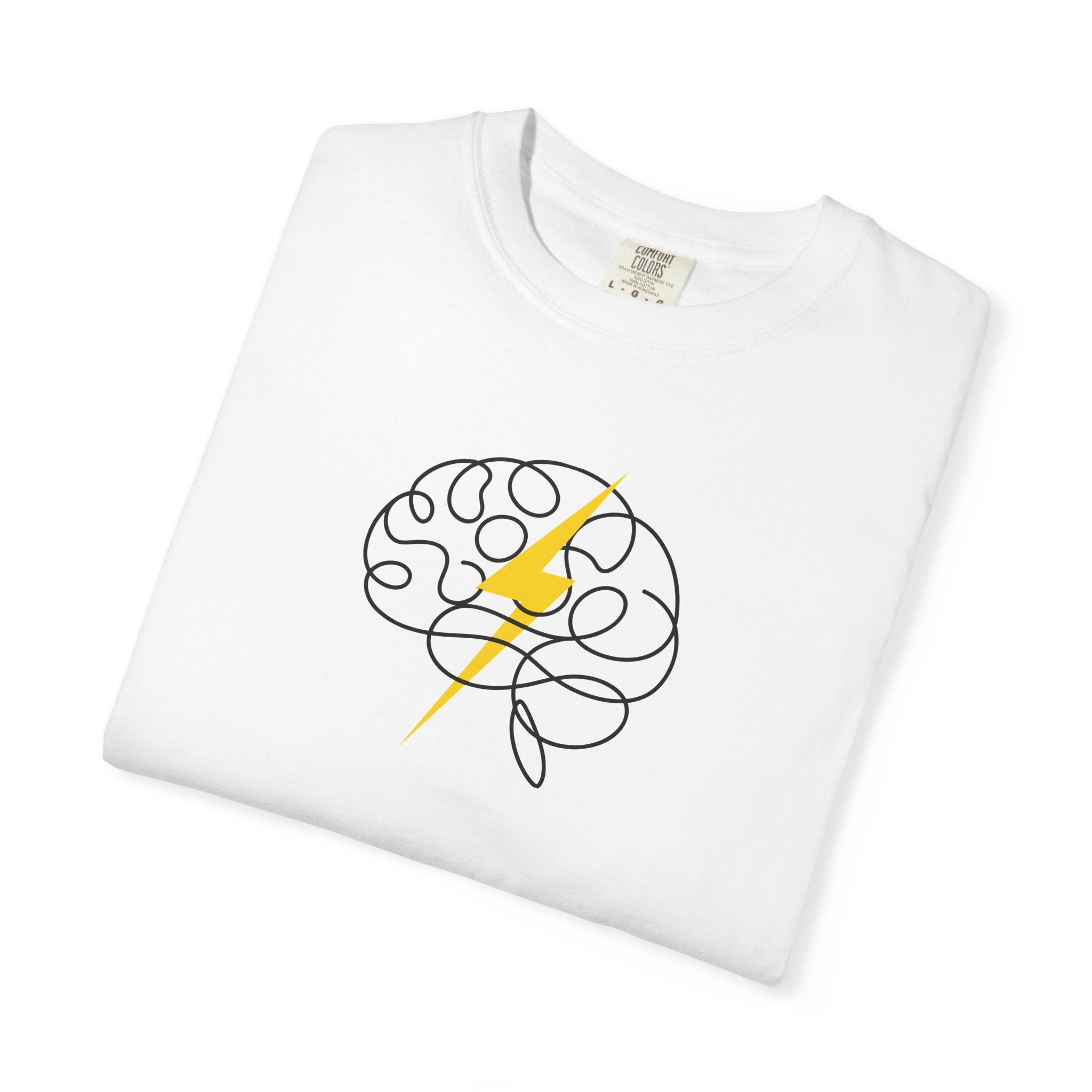 Electric Mind Brain Lightning Garment-Dyed T-Shirt