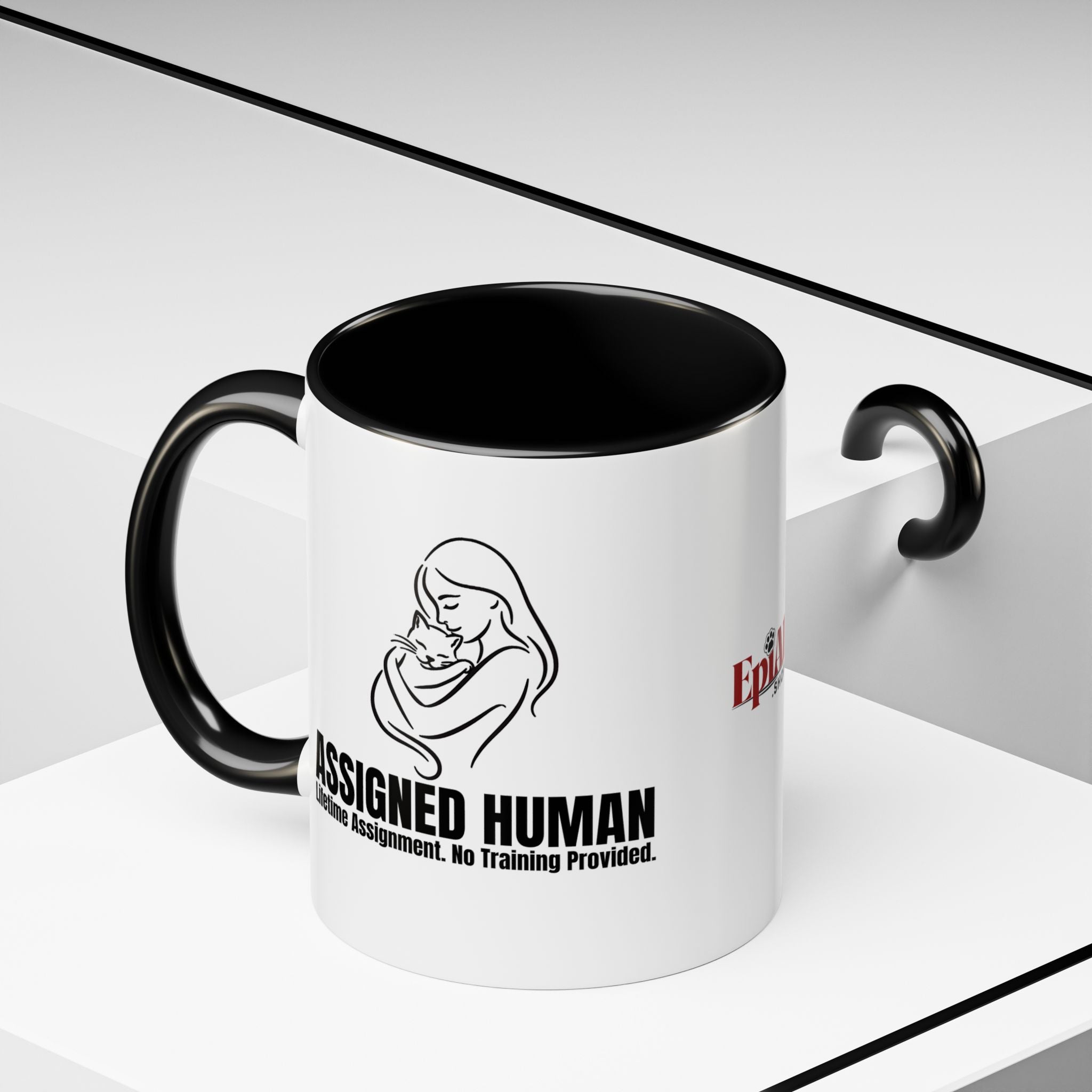 Assigned Human Mug – Lifetime Assignment Cat Coffee Cup
