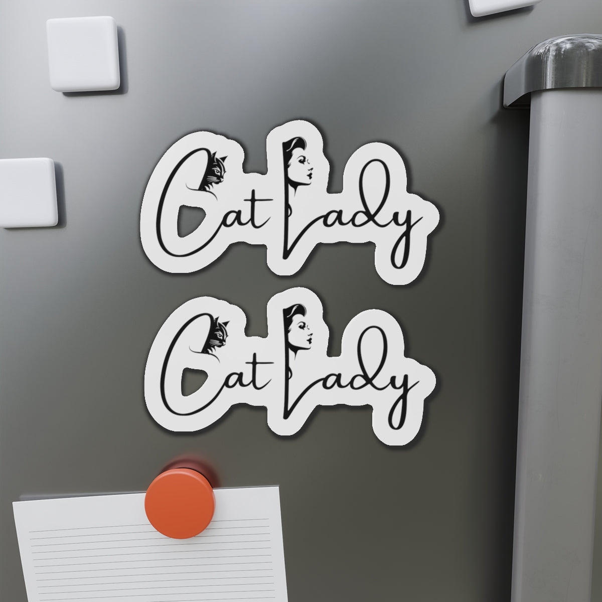 Cat Lady Die-Cut Magnets - Perfect Gift for Cat Lovers Printify
