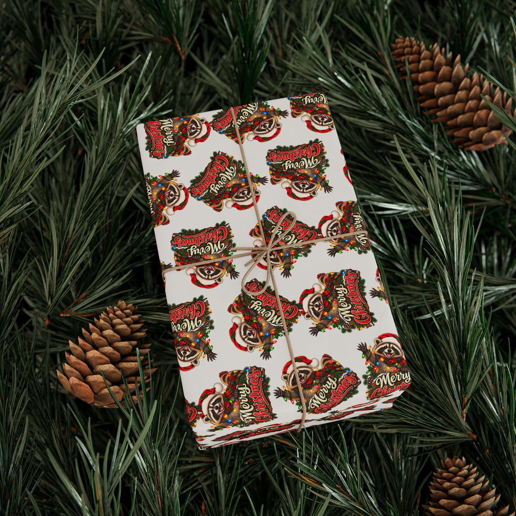 Jimothy the Raccoon Merry Christmas Wrapping Paper | Funny Holiday Gift Wrap