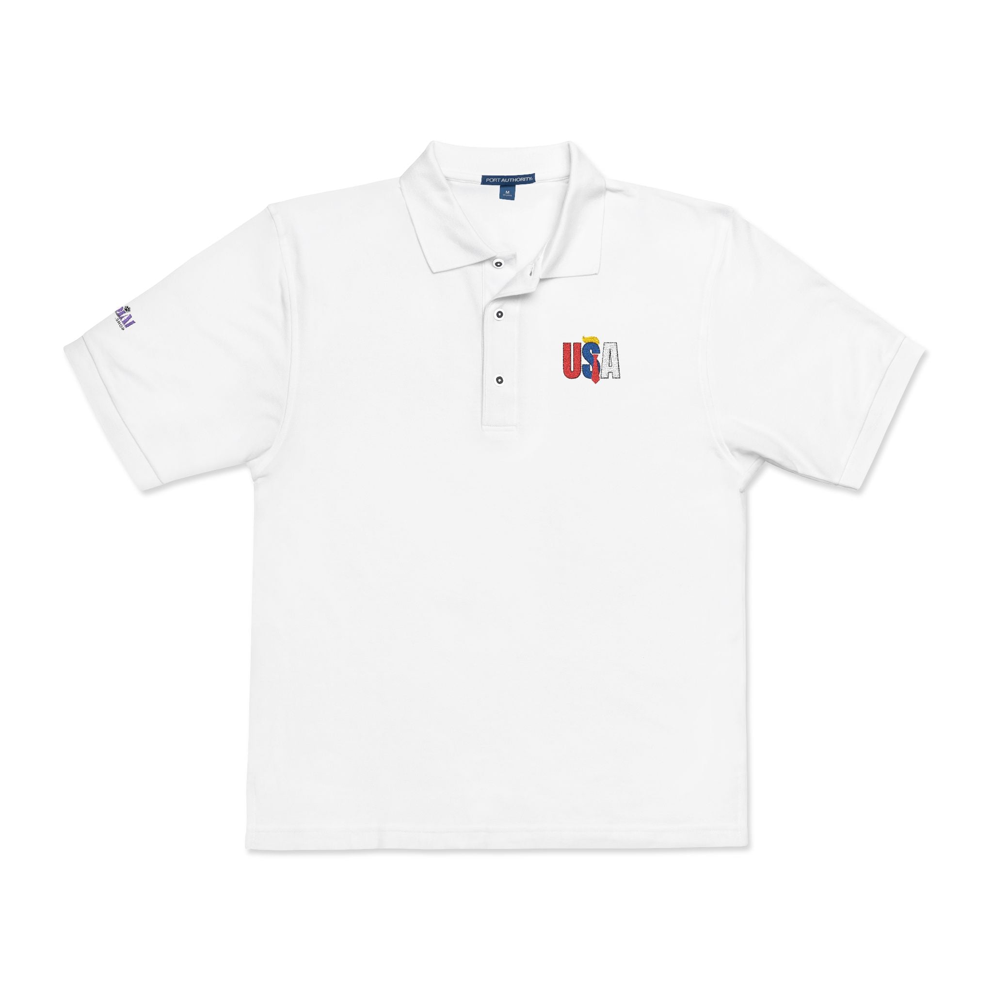 Classic USA Embroidered Unisex Polo Shirt